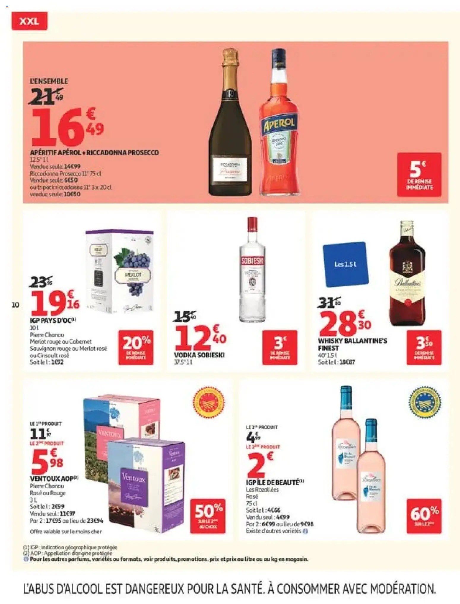 {H1} | Page: 10 | Produits: Apéritif, Cabernet Sauvignon, Aperol, Ballantine's