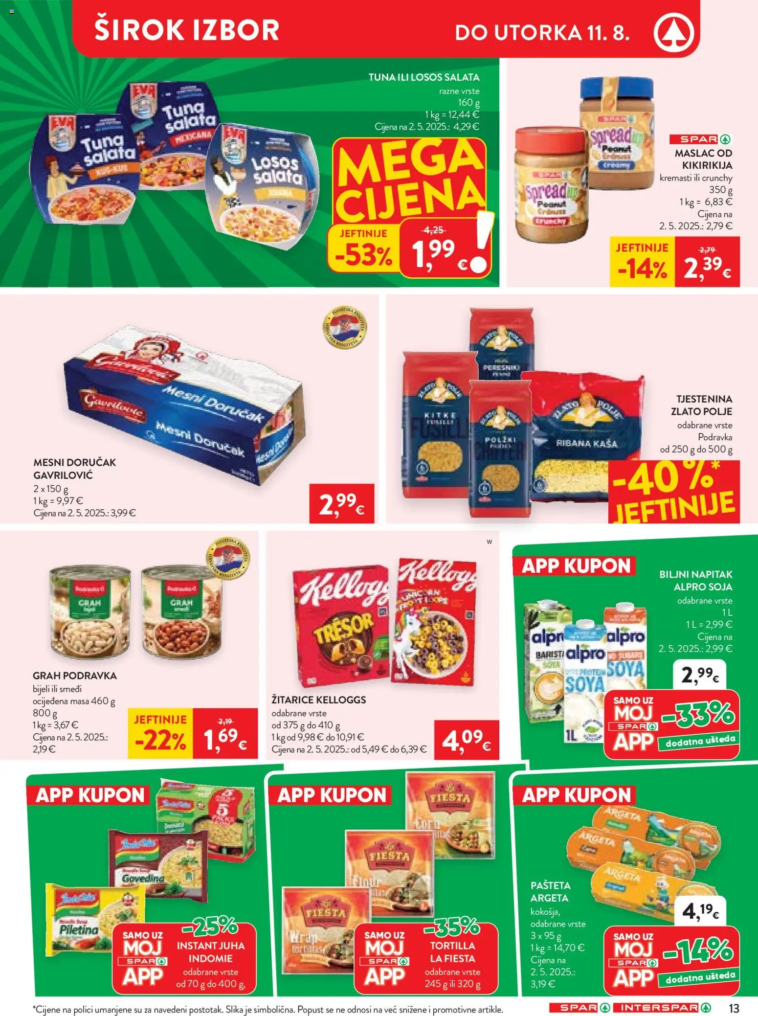 Interspar katalog | vrijedi od 04.08.2026 | Stranica: 15 | Proizvodi: Maslac, Grah, Pašteta, Juha