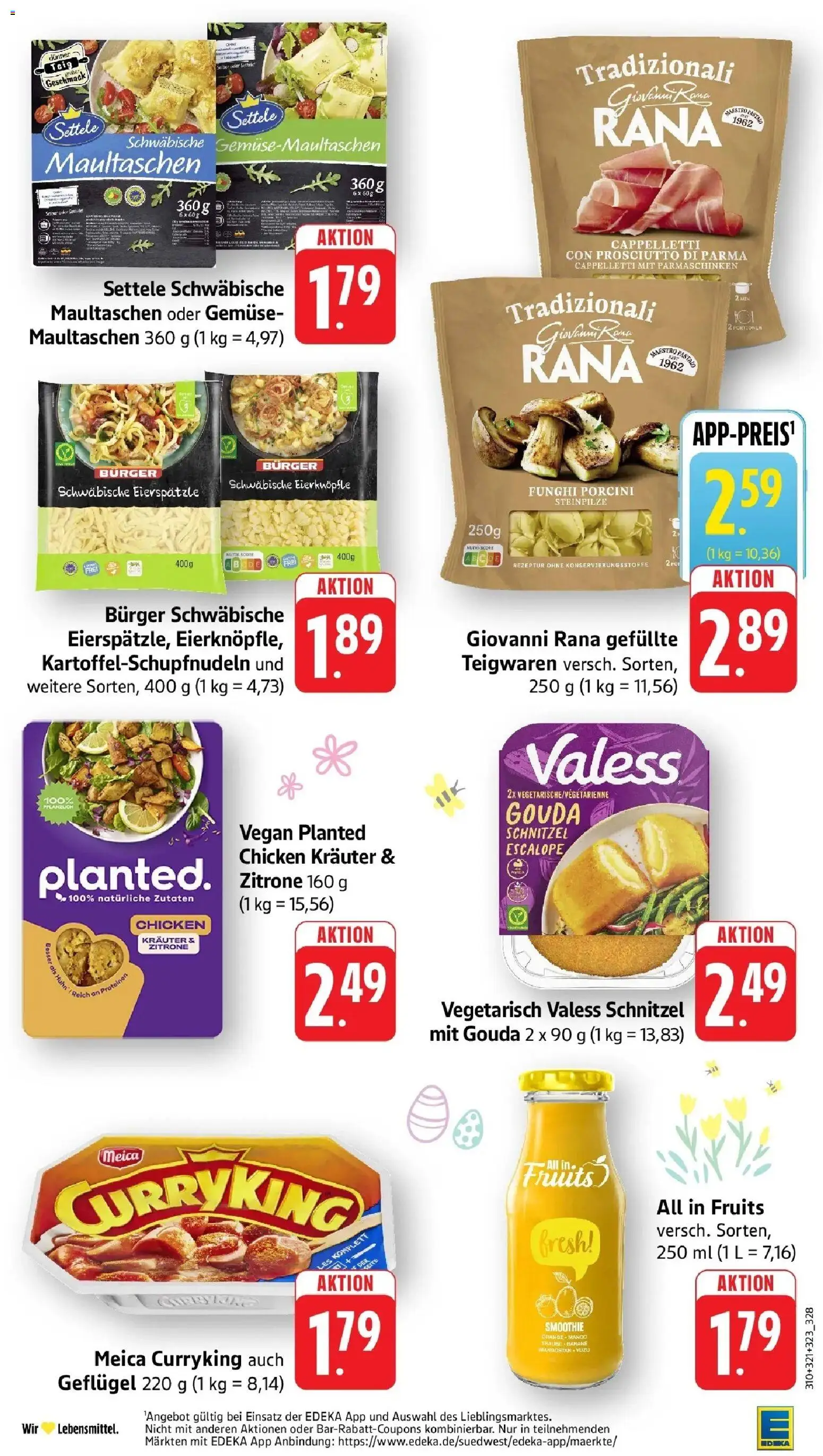 Edeka prospekt Bitburg	 – gültig ab 23.03.2026 | Seite: 18 | Produkte: Schnitzel, Meica, Pasta, Maultaschen