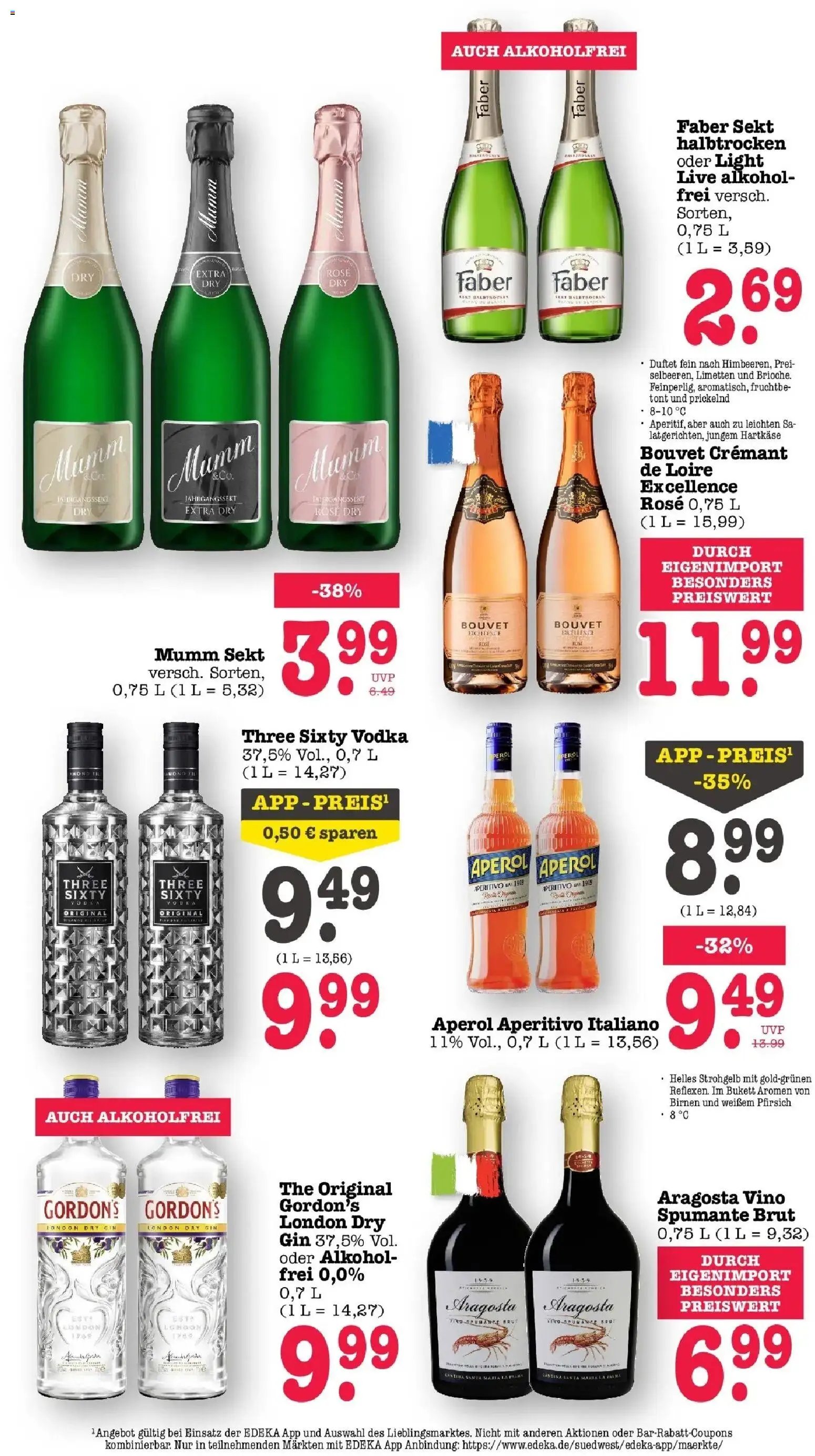 Edeka Prospekt Mainz-Weisenau – gültig ab 27.07.2026 | Seite: 50 | Produkte: Mumm sekt, Sekt, Pfirsich, Gin