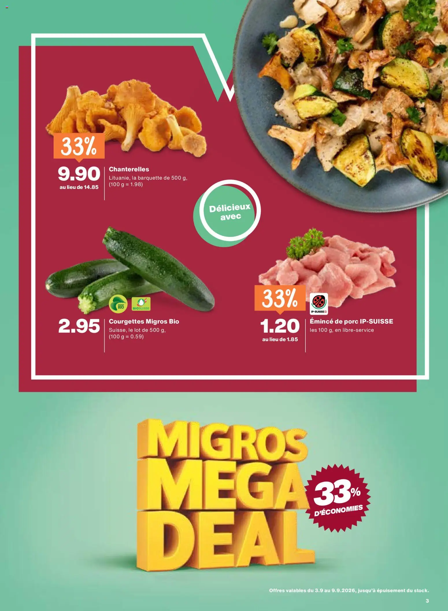 Migros aktionen FR – gültig ab 03.09.2026 | Seite: 3 | Produkte: Zucchini
