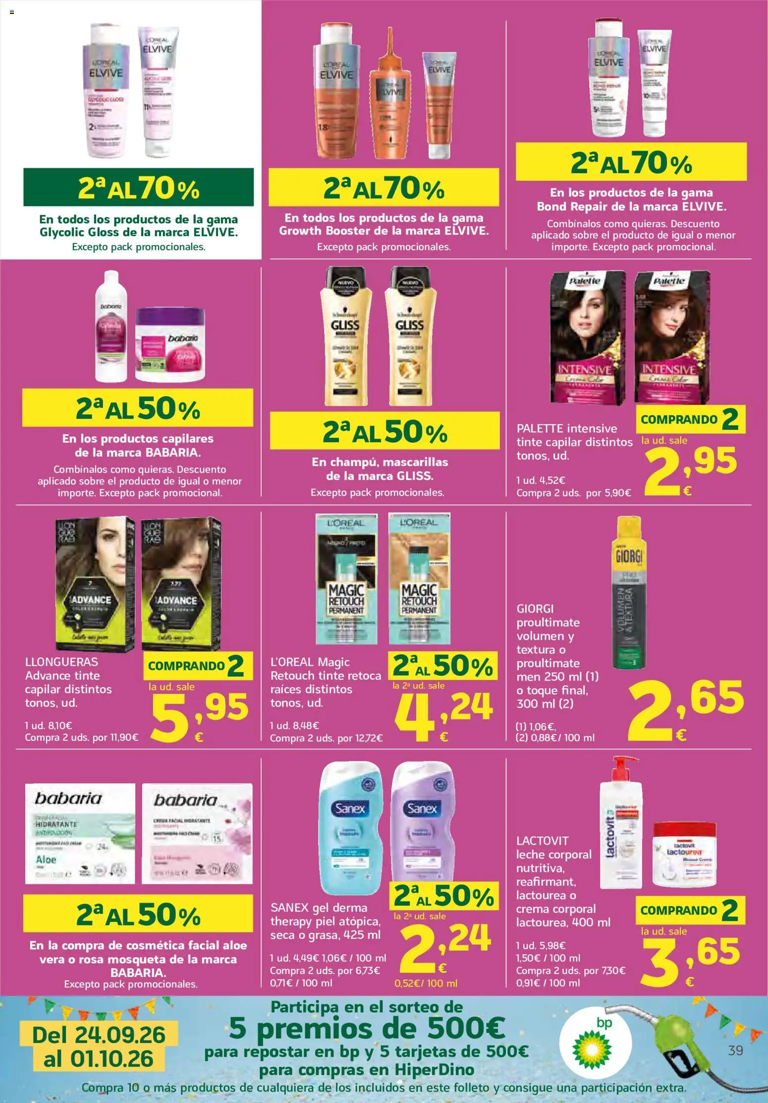 HiperDino folleto │ válido desde el 24/09/2026 | Página: 39 | Productos: Tinte, Leche, Crema, Mascarillas