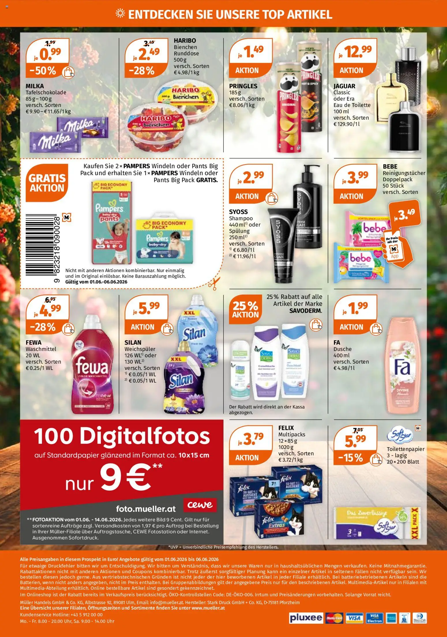 Müller Flugblatt gültig ab 01.06.2026 | Seite: 8 | Produkte: Toilette, Dusche, Eau de Toilette, Shampoo