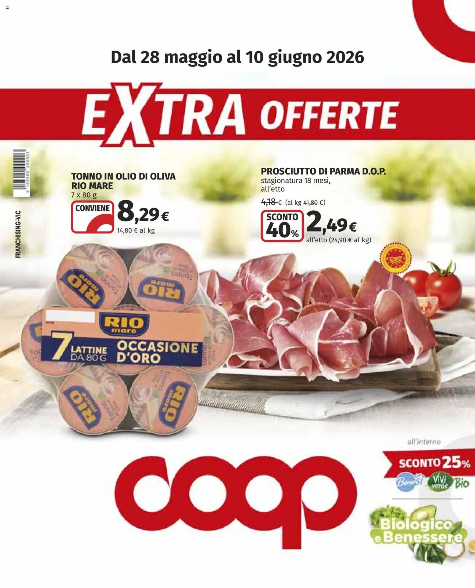 Volantino COOP del 28.05.2026 | Pagina: 1 | Prodotti: Prosciutto di Parma, Olio, Prosciutto, Olio di Oliva