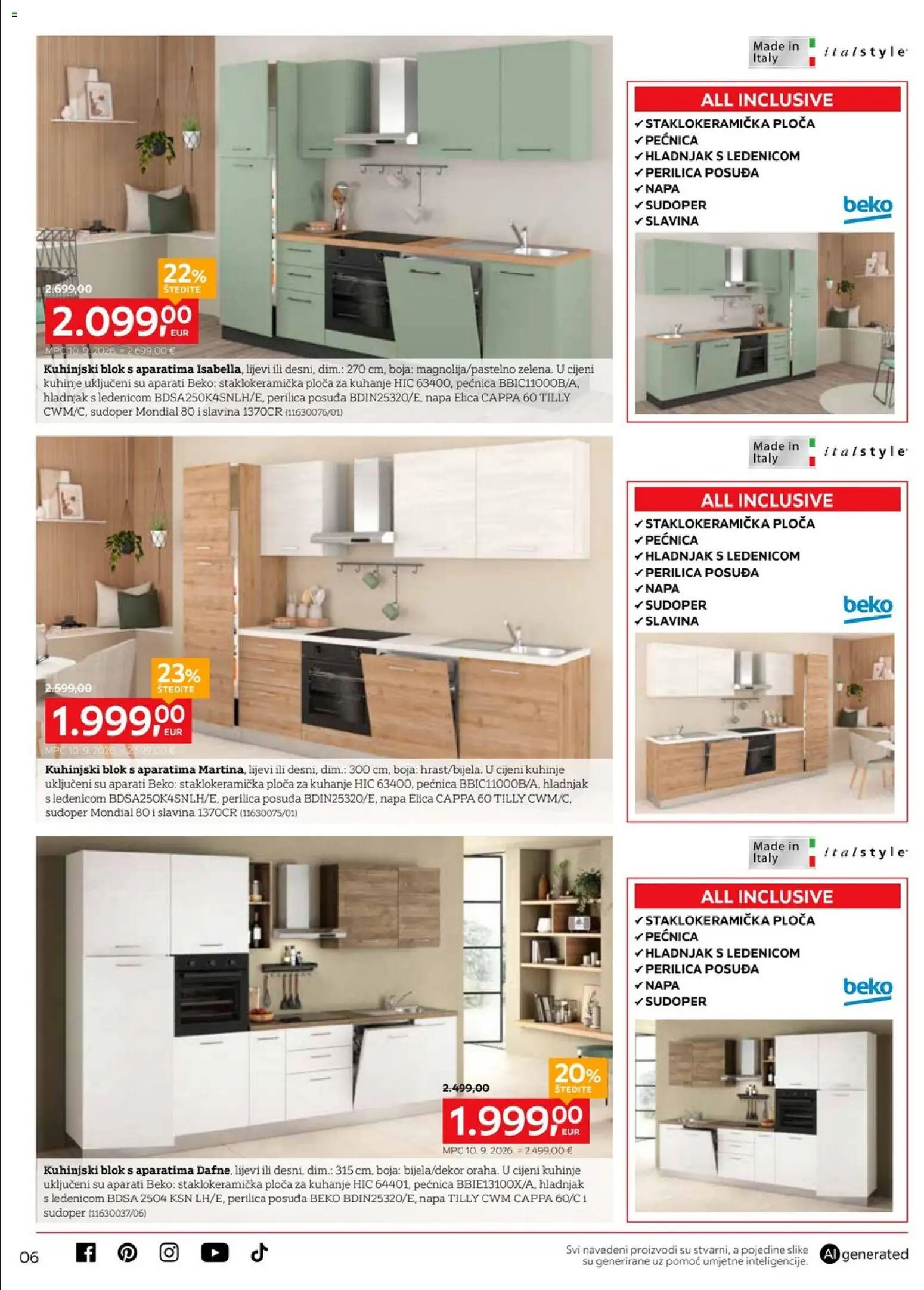 Lesnina katalog | vrijedi od 29.09.2026 | Stranica: 6 | Proizvodi: Perilica posuđa, Hladnjak, Pećnica, Ploča za kuhanje