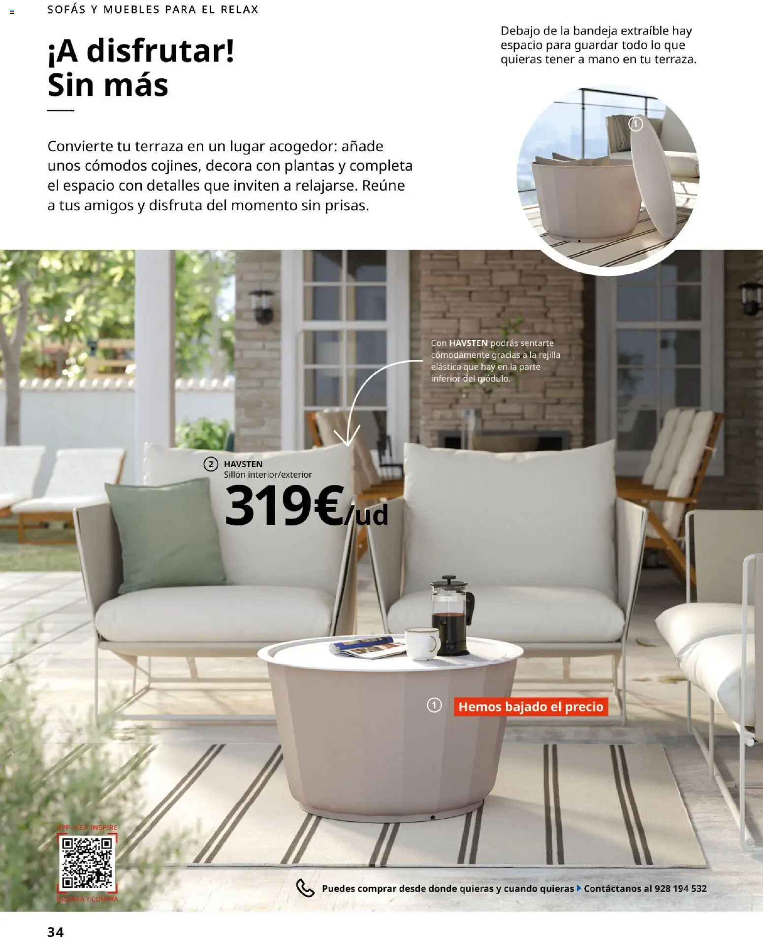 IKEA - Muebles de exterior │ válido desde el 01/09/2026 | Página: 34 | Productos: Sofás, Muebles, Sillón, Bandeja