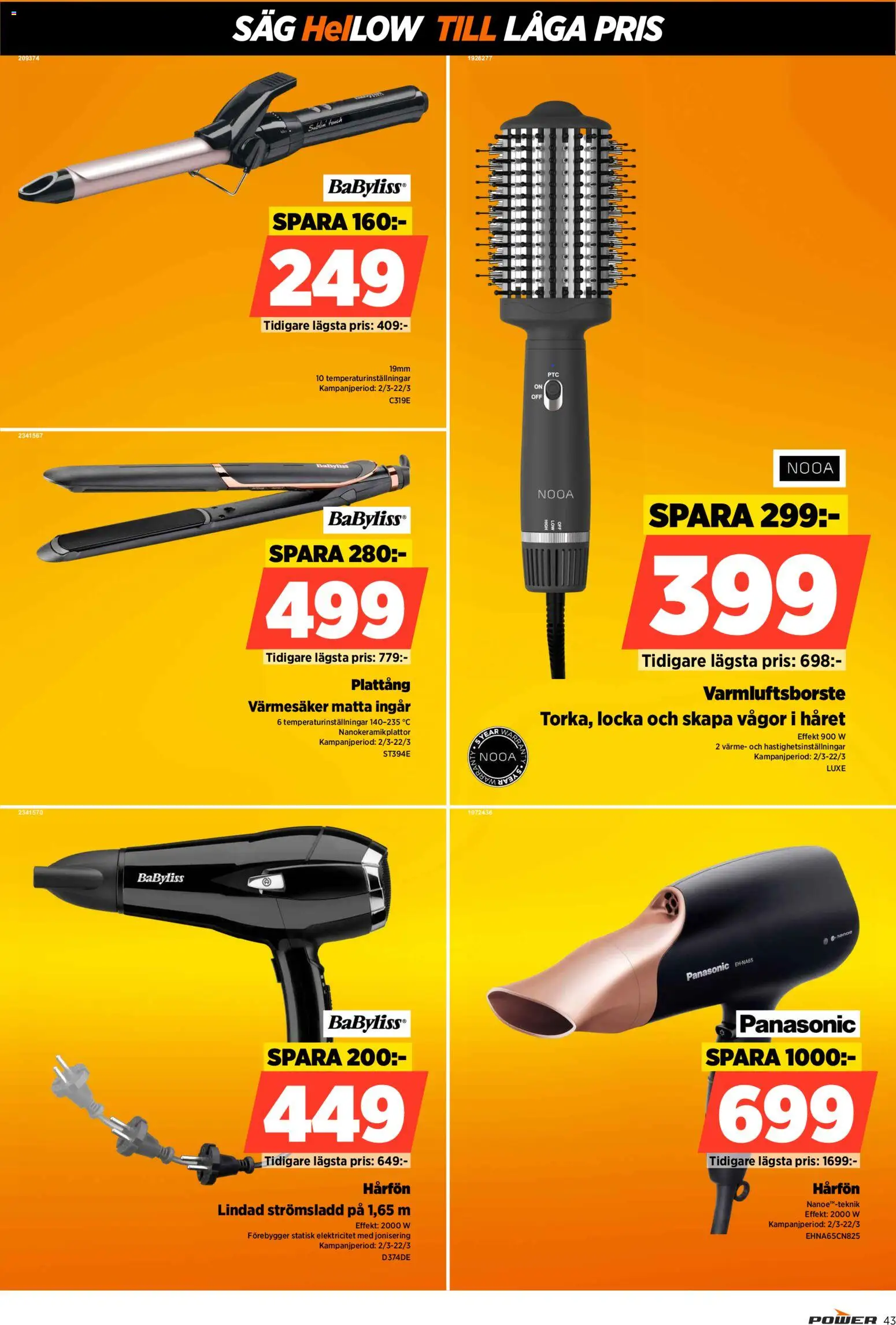 Power reklamblad aktuell från 09.03.2026 | Sida: 43 | Produkter: Plattång, Såg, Matta