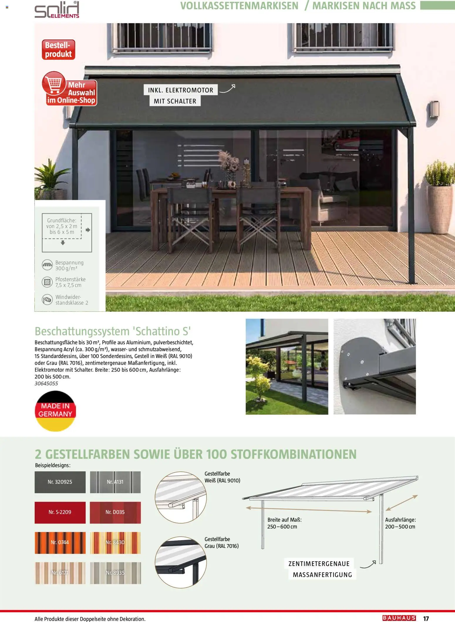 Bauhaus Markisen – gültig ab 30.06.2026 | Seite: 17 | Produkte: Wasser