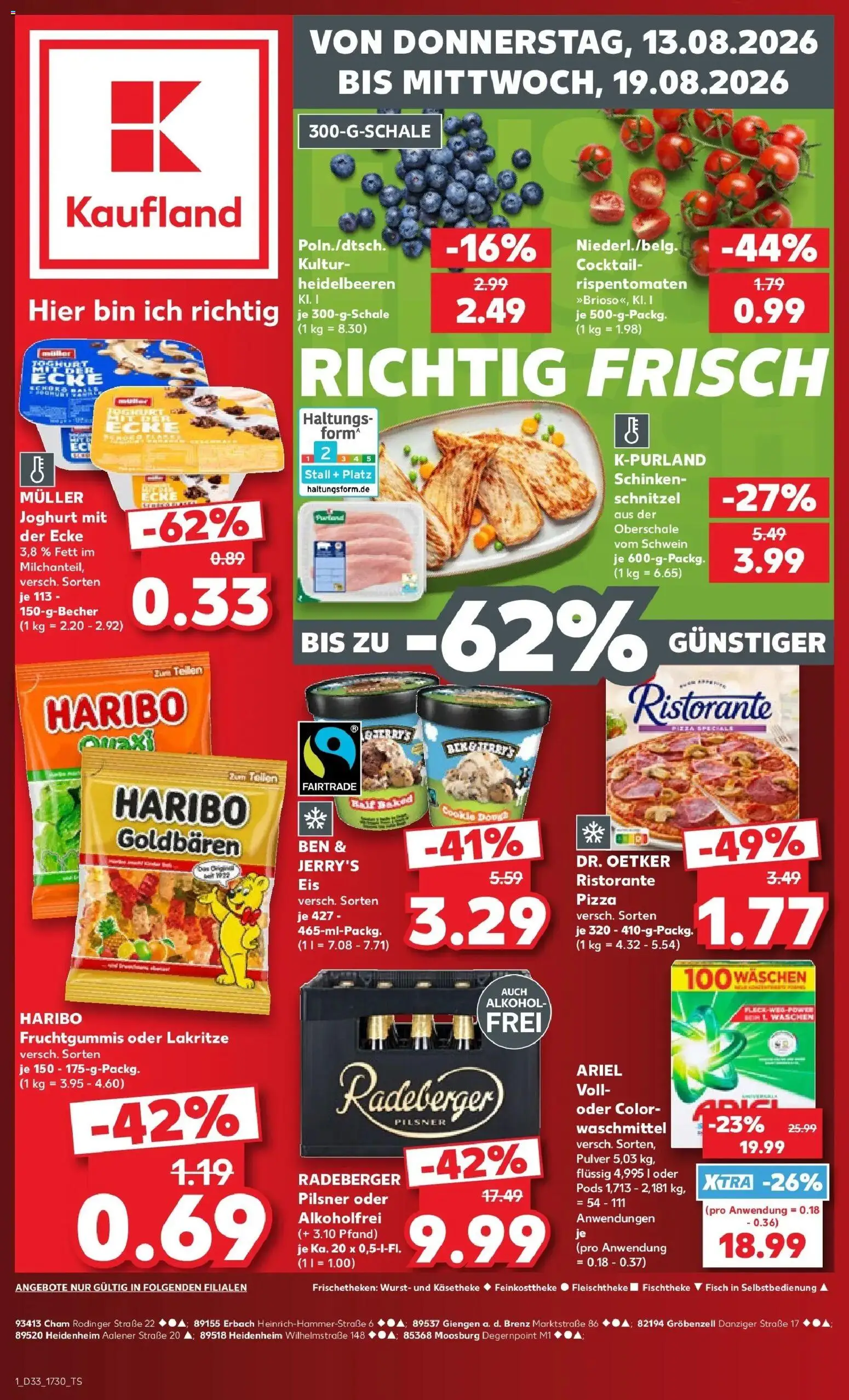 Prospekt Kaufland ab 10.08.2026 » Angebote Online zum Blättern | Seite: 10 | Produkte: Haribo, Joghurt, Wurst, Pizza