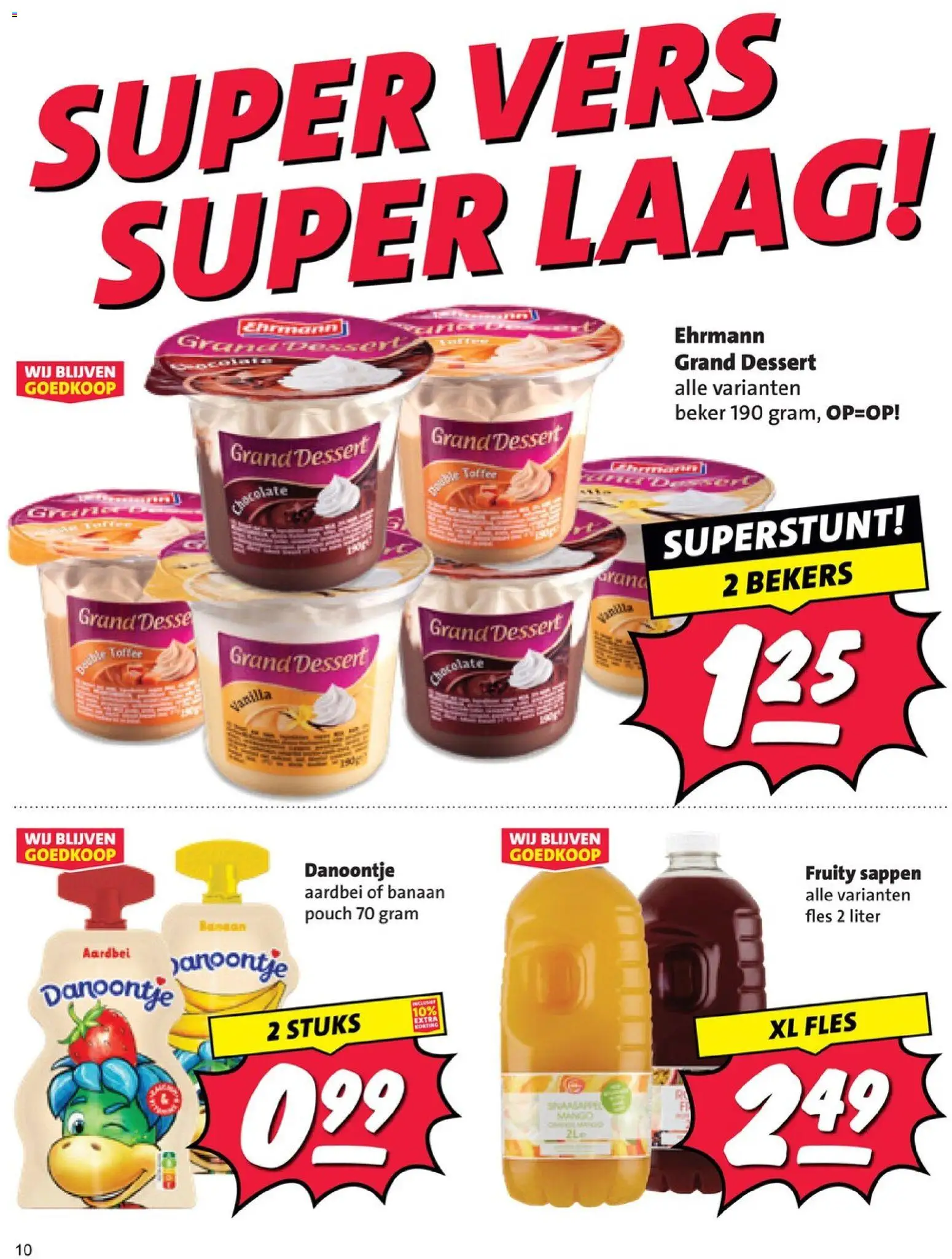 {H1} | Pagina: 10 | Producten: Beker, Fles, Dessert, Banaan