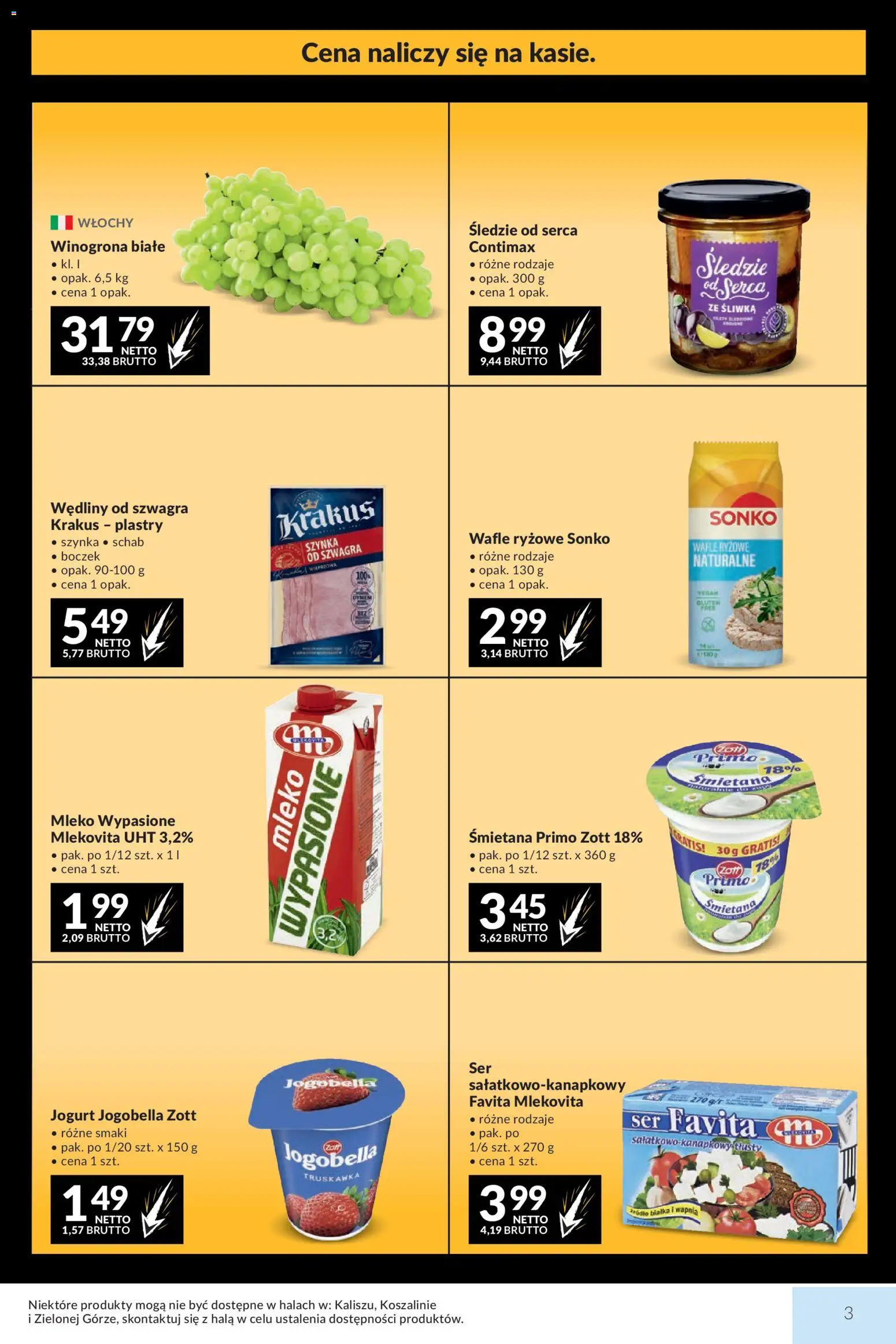 Makro gazetka od 15.09.2026 | Strona: 3 | Produkty: Szynka, Boczek, Wędliny, Śmietana