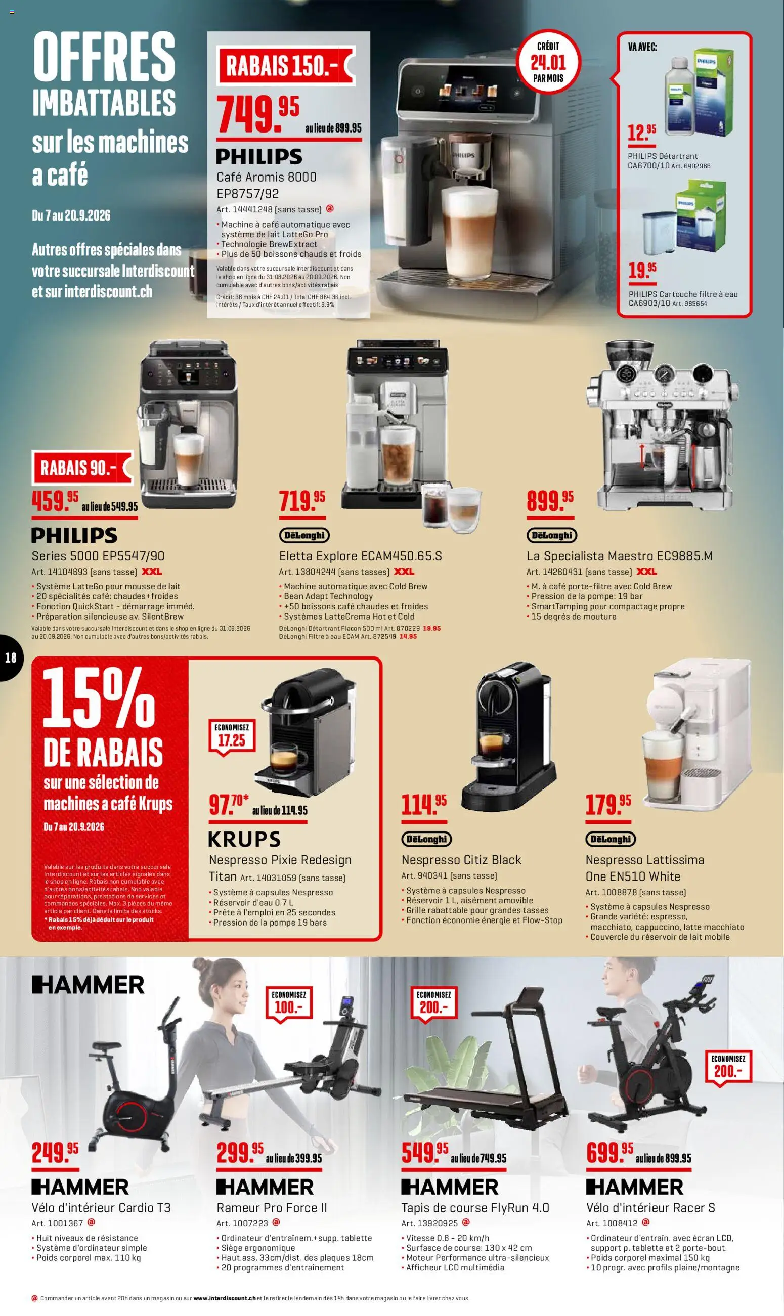 Interdiscount aktionen Offres – gültig ab 07.09.2026 | Seite: 18 | Produkte: Krups, Tablette, Philips