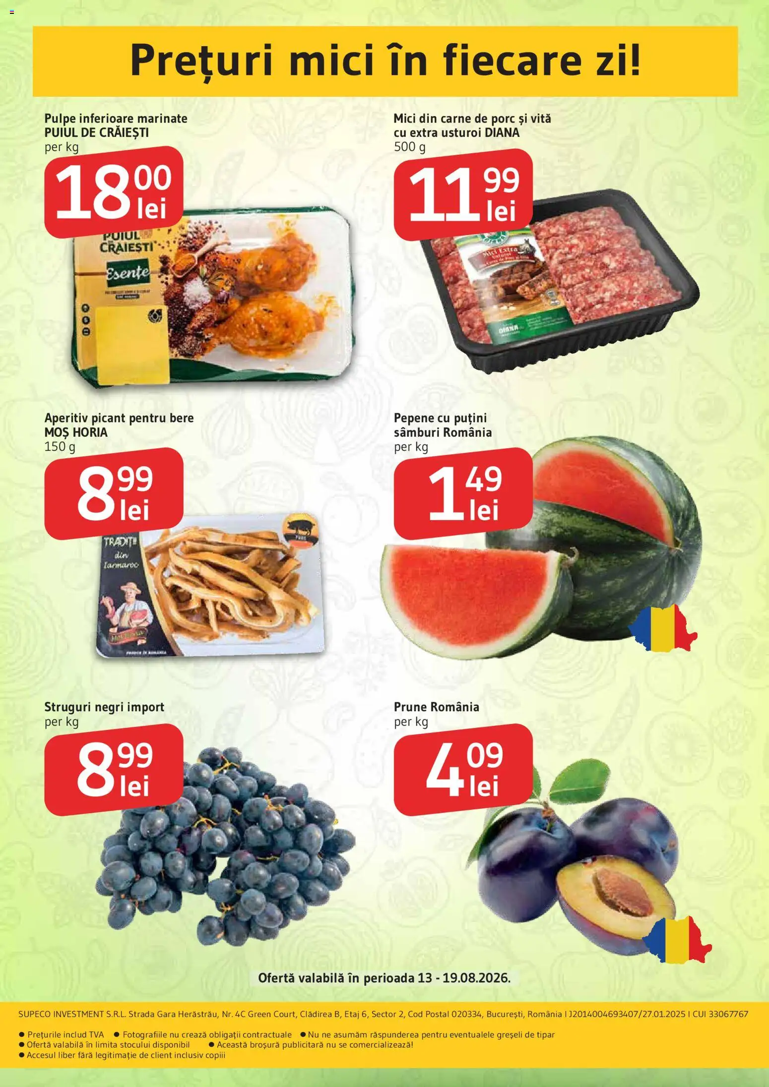 Noul catalog Supeco – valabil de la 13.08.2026 | Pagină: 2 | Produse: Struguri negri, Bere, Carne De Porc, Usturoi