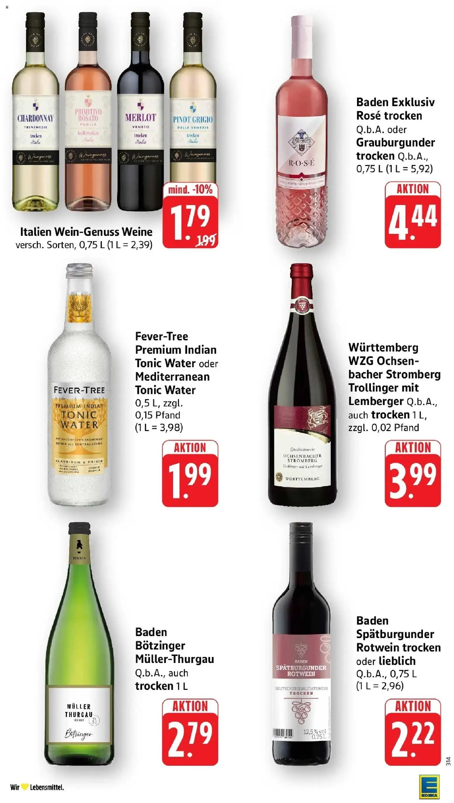 Edeka Prospekt Mühlheim / Donau (ab 31.08.2026) » Angebote Online | Seite: 34 | Produkte: Rotwein, Rotwein trocken, Merlot, Wodka
