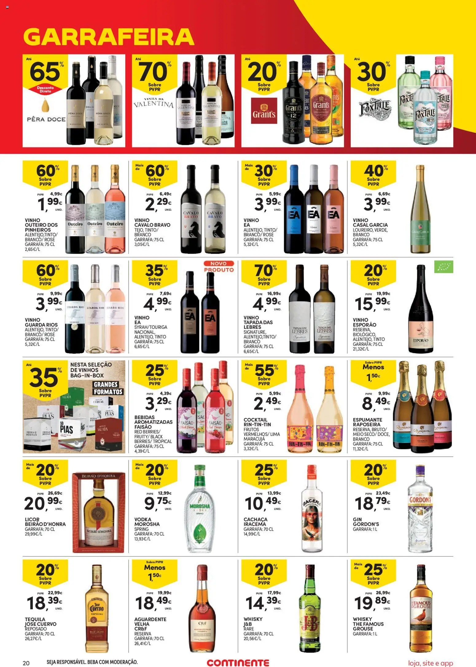 Continente folheto Bom Dia │ válido de 13/10/2026 | Página: 20 | Produtos: Espumante, Bebidas, Cachaça, Lima