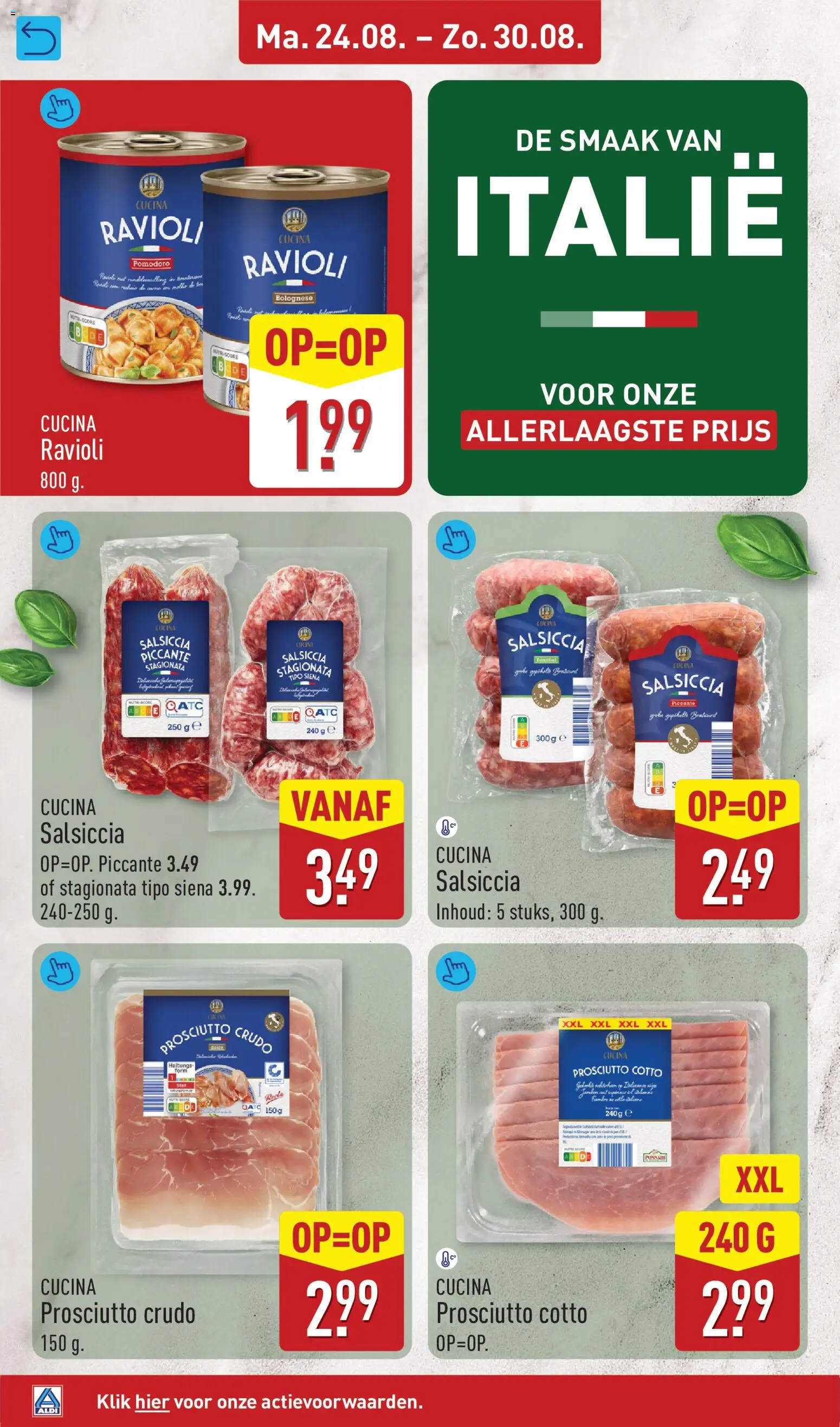 {H1} | Pagina: 30 | Producten: Prosciutto, Radio, Prosciutto crudo