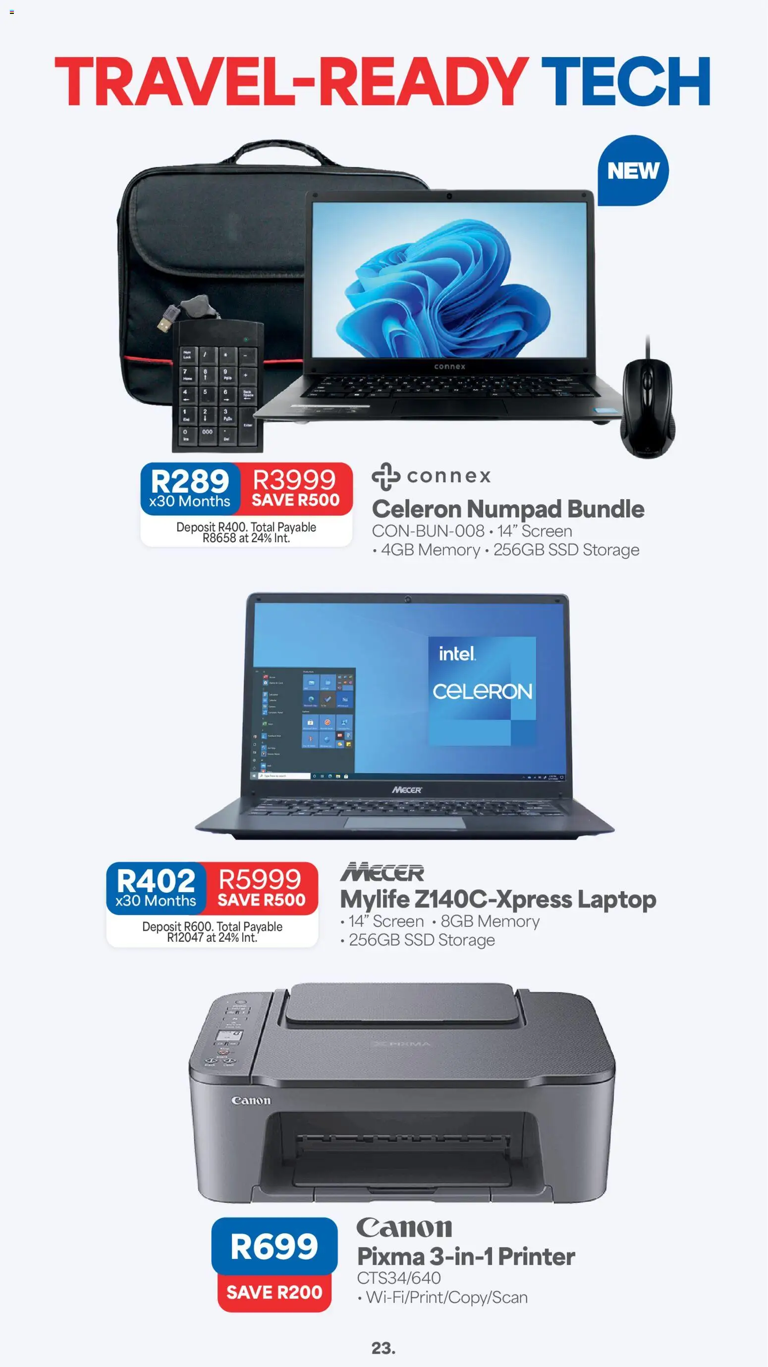 New OK Furniture catalogue – valid from 07/09/2026 | Page: 23 | Products: Printer, Laptop