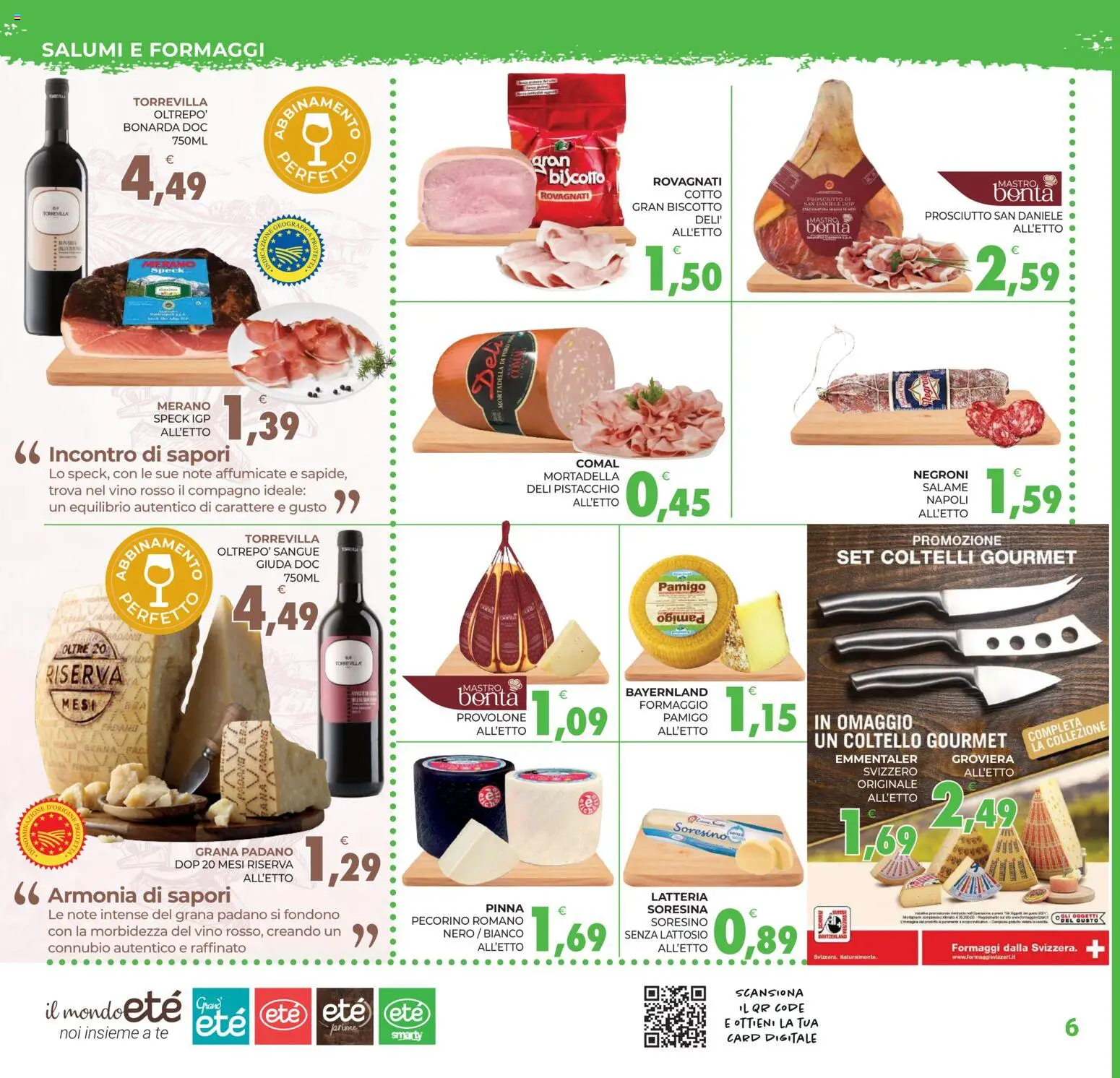 Volantino Eté del 03/07/2026 | Pagina: 6 | Prodotti: Salame, Tè, Vino, Mortadella