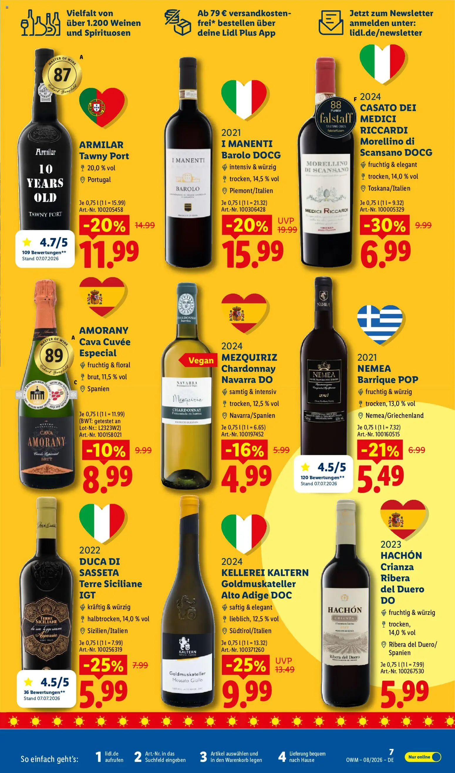 Lidl Prospekt Wein & Spirituosen – gültig ab 01.08.2026 | Seite: 7