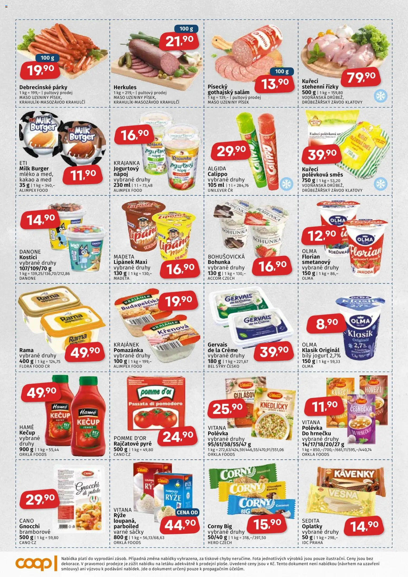Coop leták - Středočeský region od 26.08.2026 | Strana: 2 | Produkty: Gervais, Gothajský salám, Pomazánka, Gnocchi