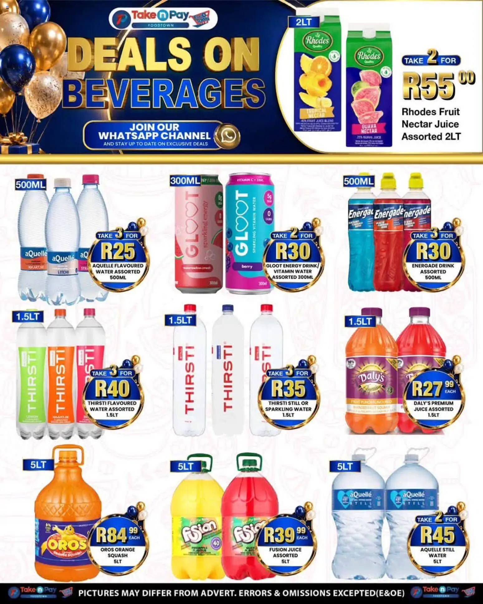 New Take n Pay catalogue – valid from 07/09/2026 | Page: 15 | Products: Squash, Juice, Water, Fruit