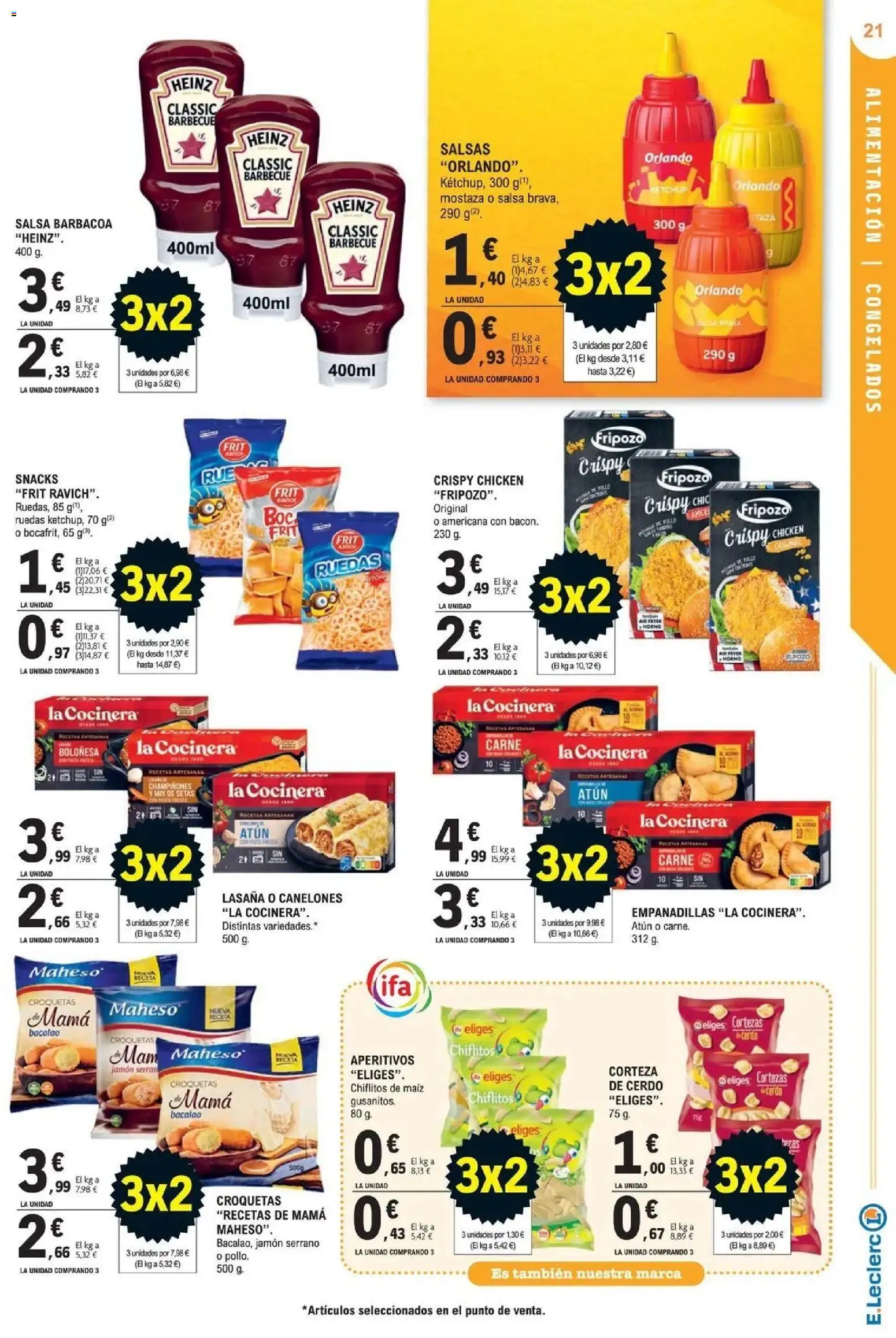E.Leclerc Megames 3X2 21/10/2026 - 01/11/2026 | Página: 21 | Productos: Setas, Salsas, Carne, Mostaza