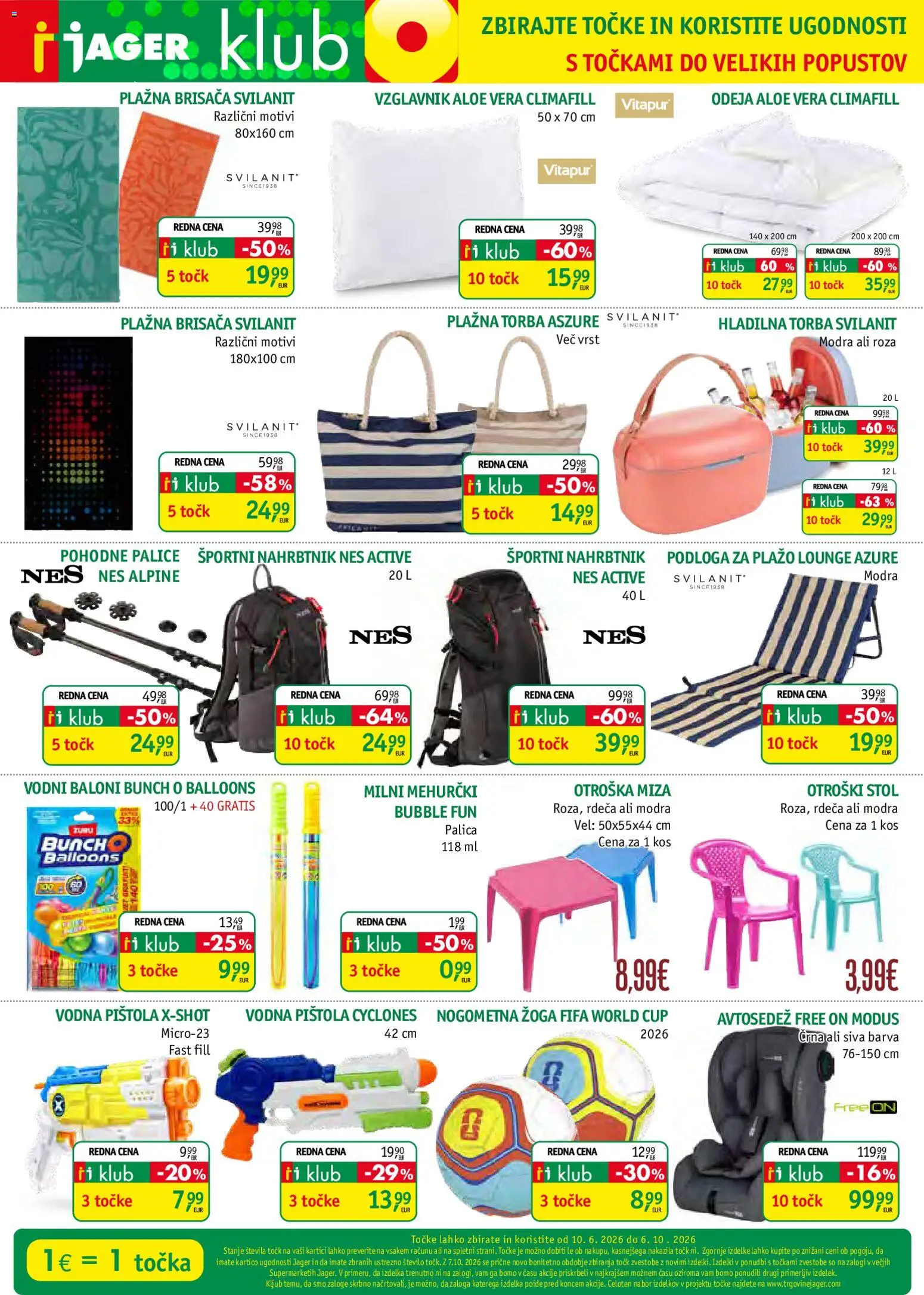 Novi Jager katalog ponudbe – veljaven od 05.08.2026 | Stran: 3 | Izdelki: Hladilna torba, Brisača, Vzglavnik, Kos