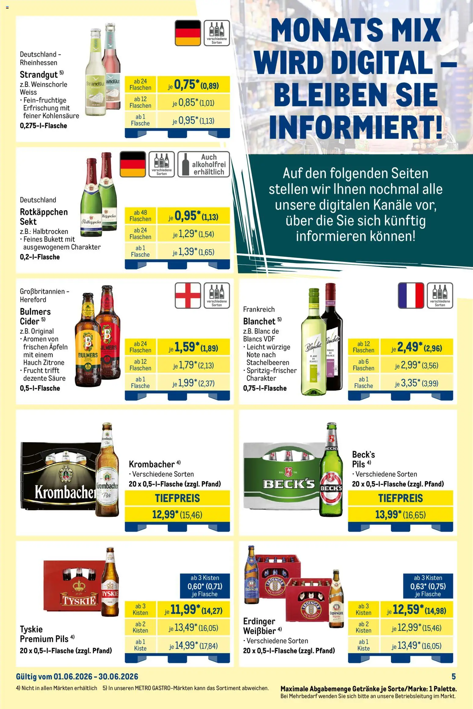 Metro Monats-Mix – gültig ab 01.06.2026 | Seite: 5 | Produkte: Rotkappchen sekt, Pils, Zitrone, Rotkäppchen
