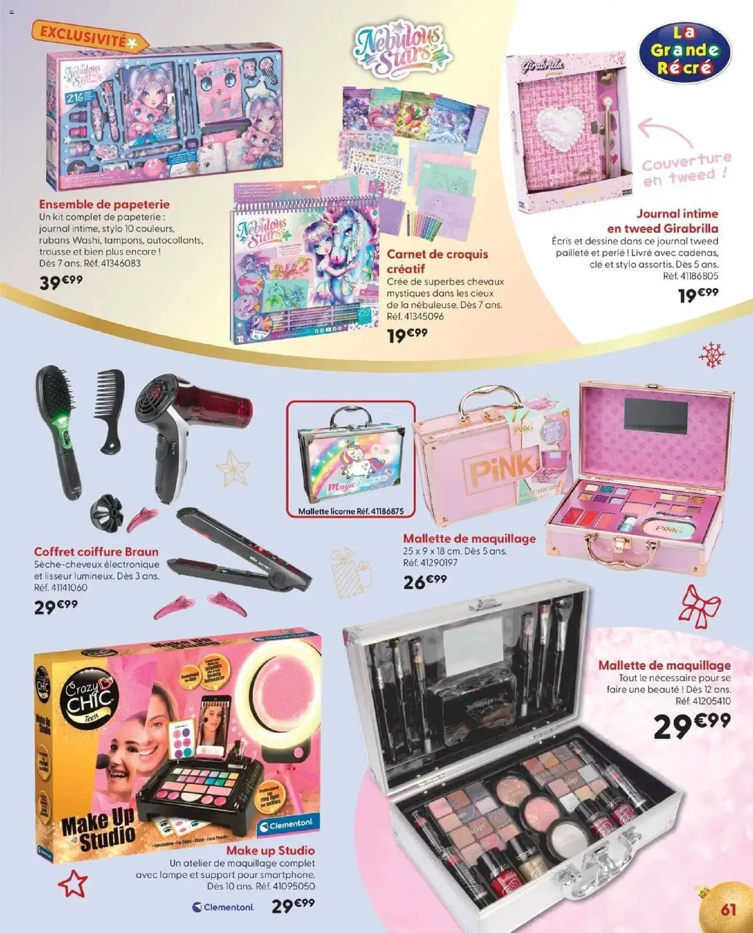 La Grande Récré - LE NOËL DE TOUTES LES PASSIONS à partir du 14/10/2026 - promo en ligne | Page: 61 | Produits: Maquillage, Stylo, Couverture, Lampe