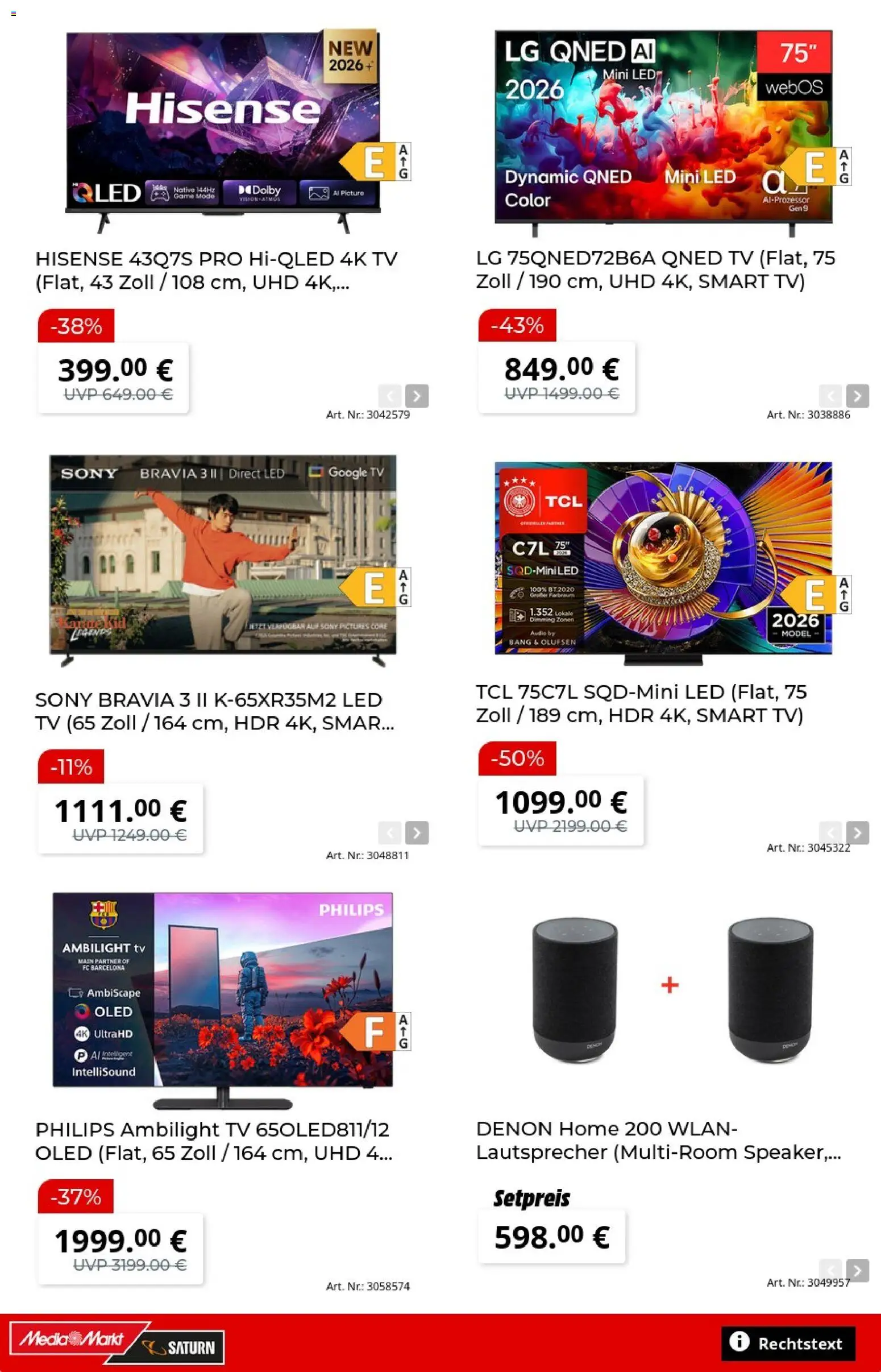 Media Markt Prospekt – gültig ab 14.10.2026 | Seite: 11 | Produkte: Philips, Lautsprecher, Smart TV, TV
