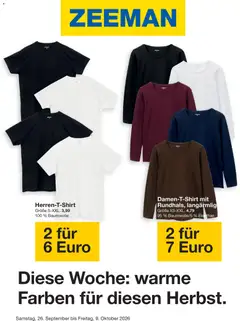 Zeeman Prospekt ab 26.09.2026 gültig