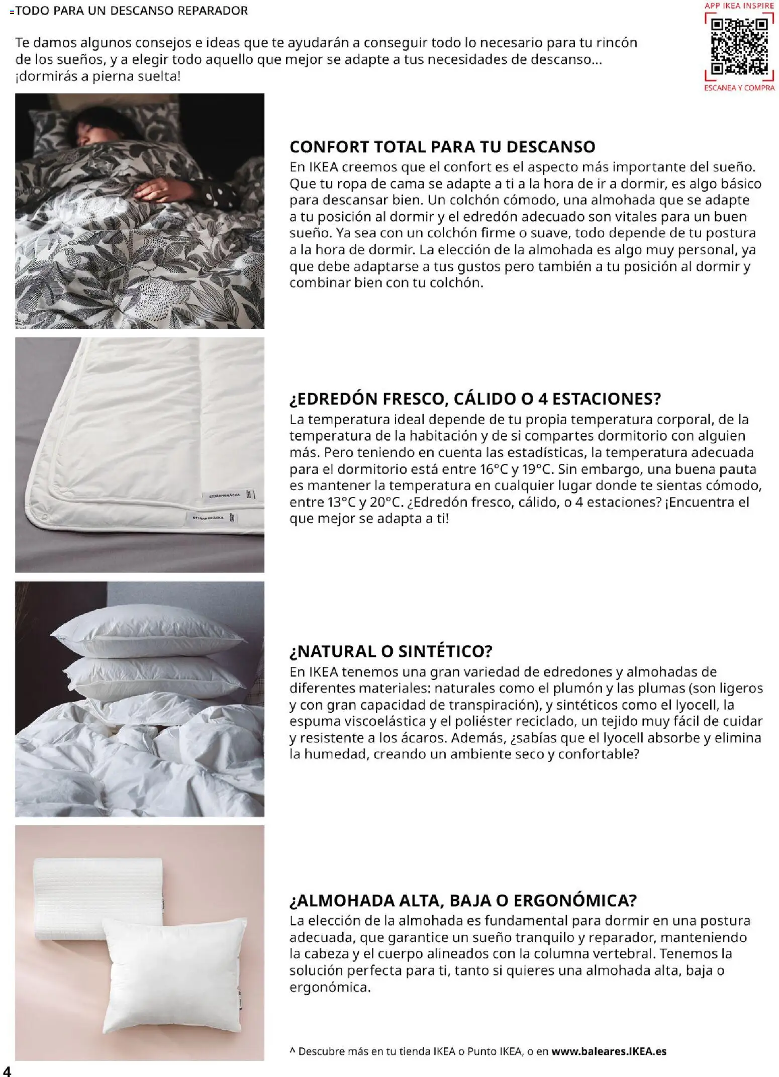 Catálogo IKEA Ropa de Cama │ válido desde el 01/02/2026 | Página: 4 | Productos: Edredón, Espuma, Colchon, Ropa de cama
