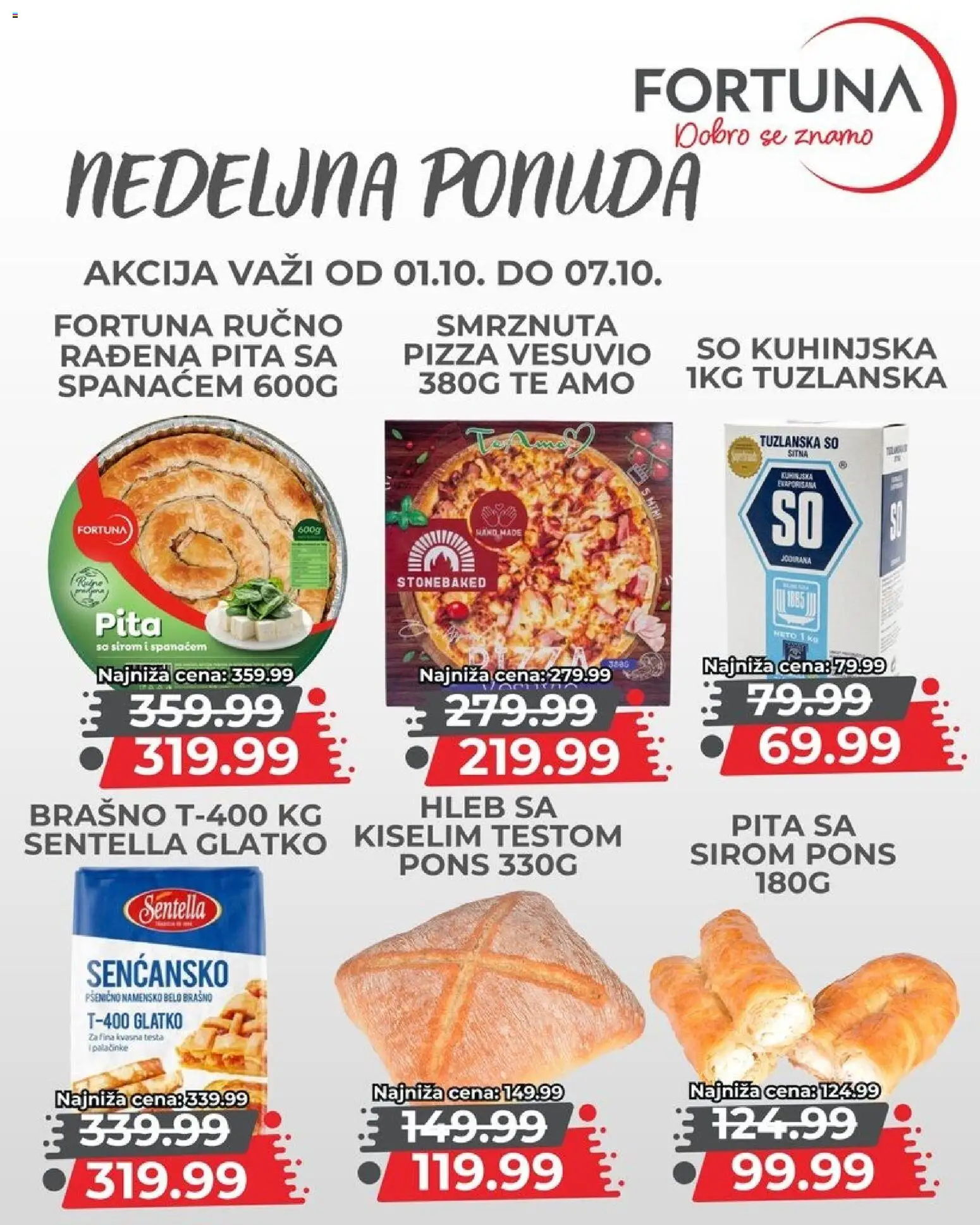 Fortuna Market katalog - važi od 01.10.2026 | Strana: 7 | Proizvode: So, Brašno, Pita, Hleb