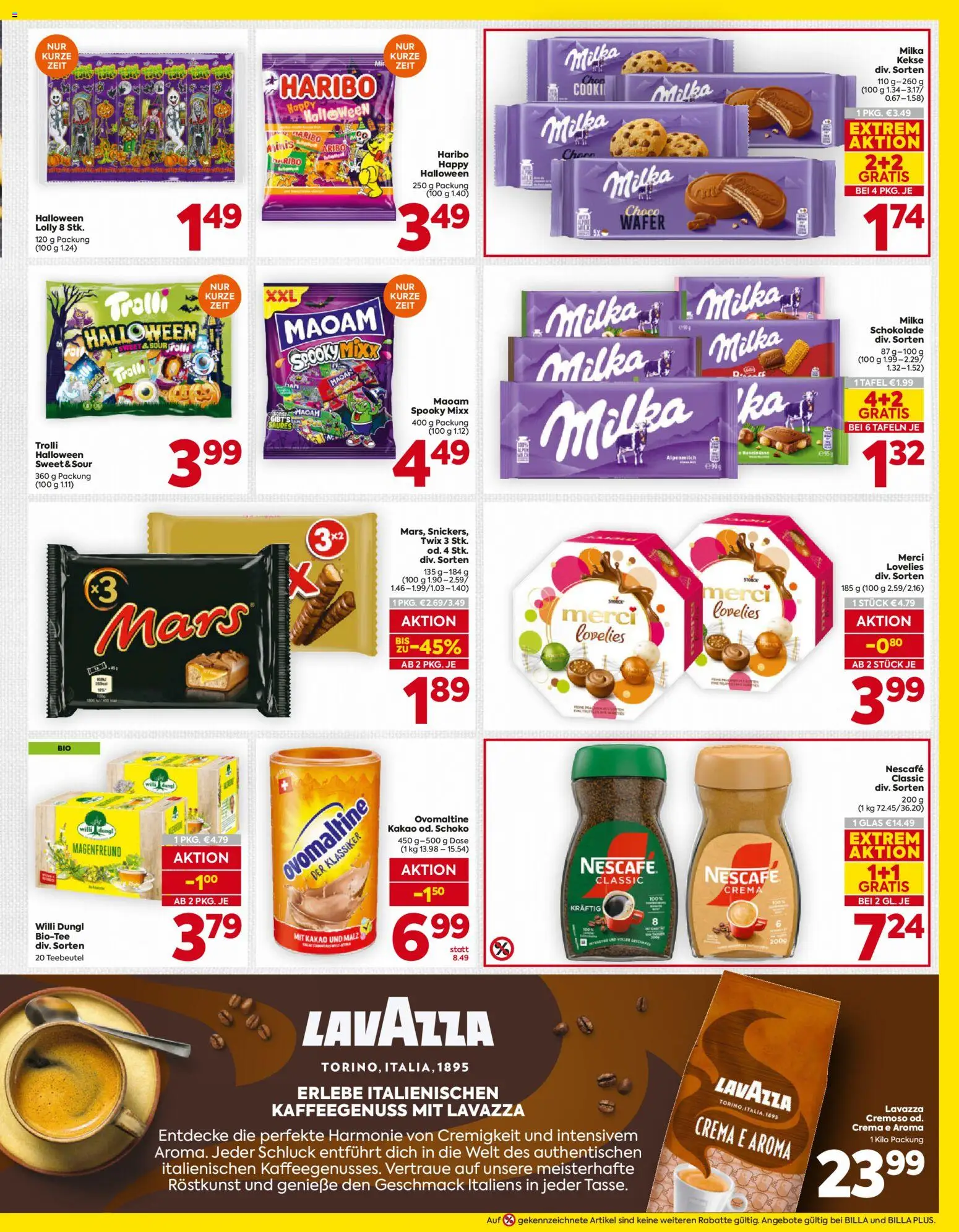 Billa AT akciós ujság - amely érvényes a következő dátumtól: 2026.10.08. | Oldal: 11 | Termékek: Merci, Nescafé, Mars, Kakaó