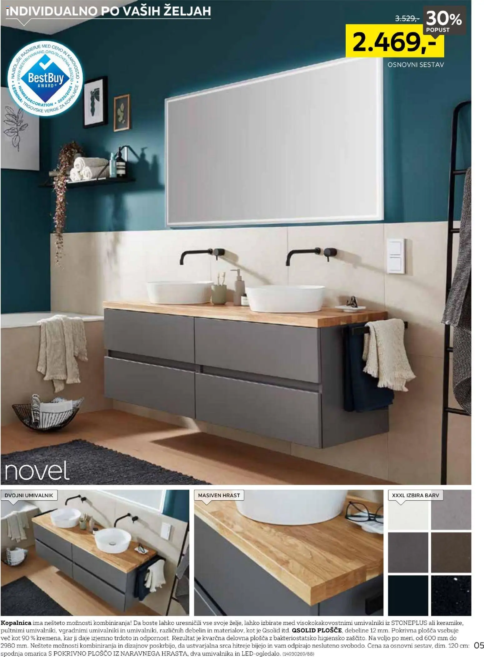Novi XXXL Lesnina katalog ponudbe – veljaven od 31.08.2026 | Stran: 5 | Izdelki: Med, Delovna plošča, Umivalnik, Omarica