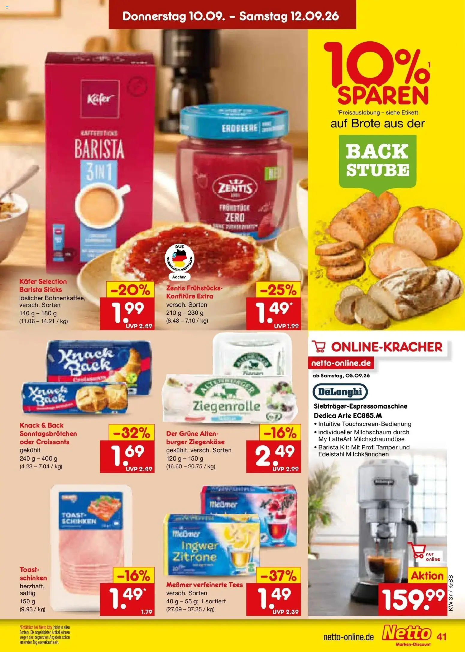 Netto Marken-Discount Prospekt Baesweiler – gültig ab 07.09.2026 | Seite: 59 | Produkte: Toast, Messmer, Ziegenkäse, Burger