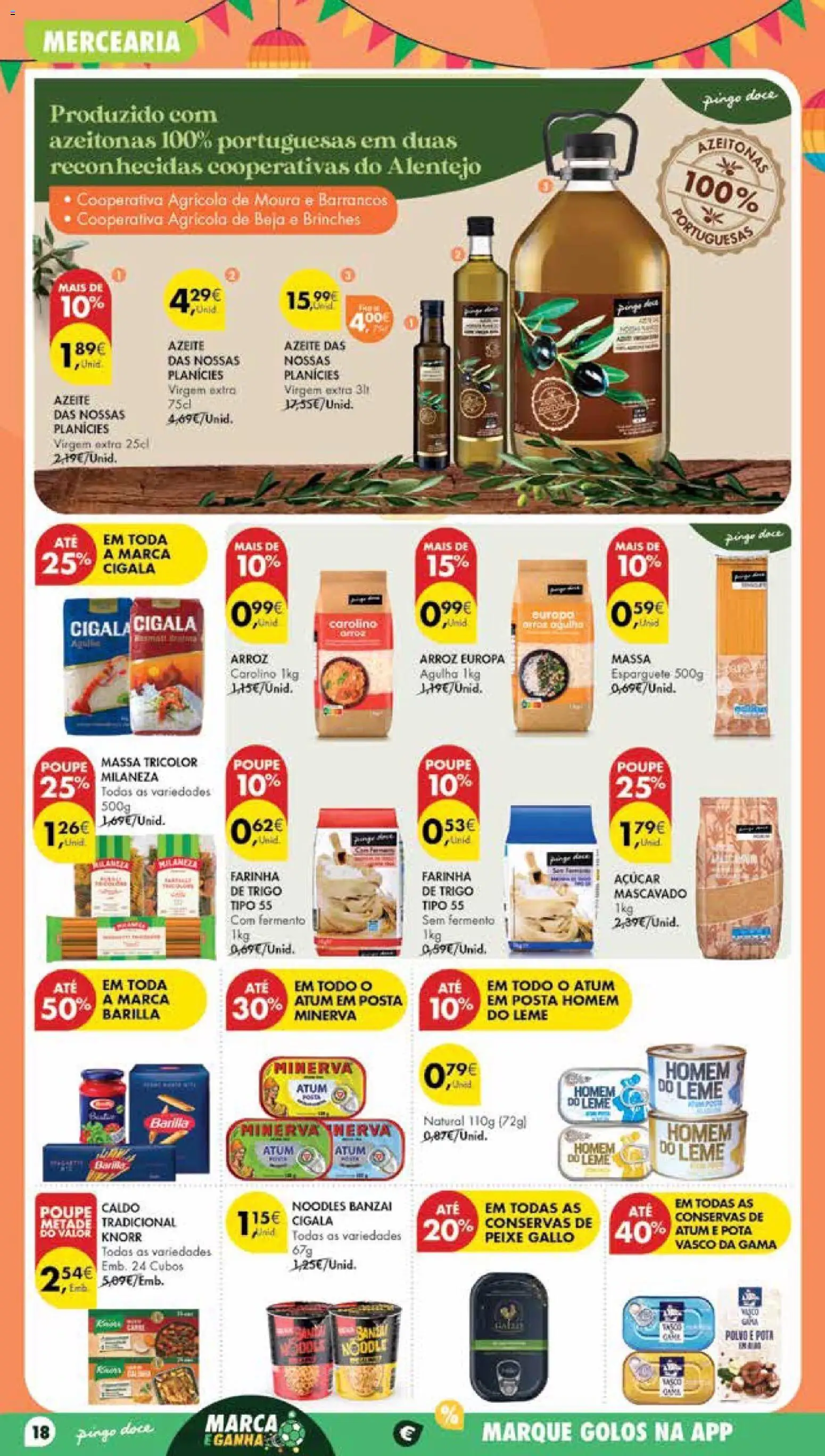 Pingo Doce Poupe Esta Semana Madeira │ válido de 23/06/2026 | Página: 18 | Produtos: Milaneza, Knorr, Arroz, Peixe