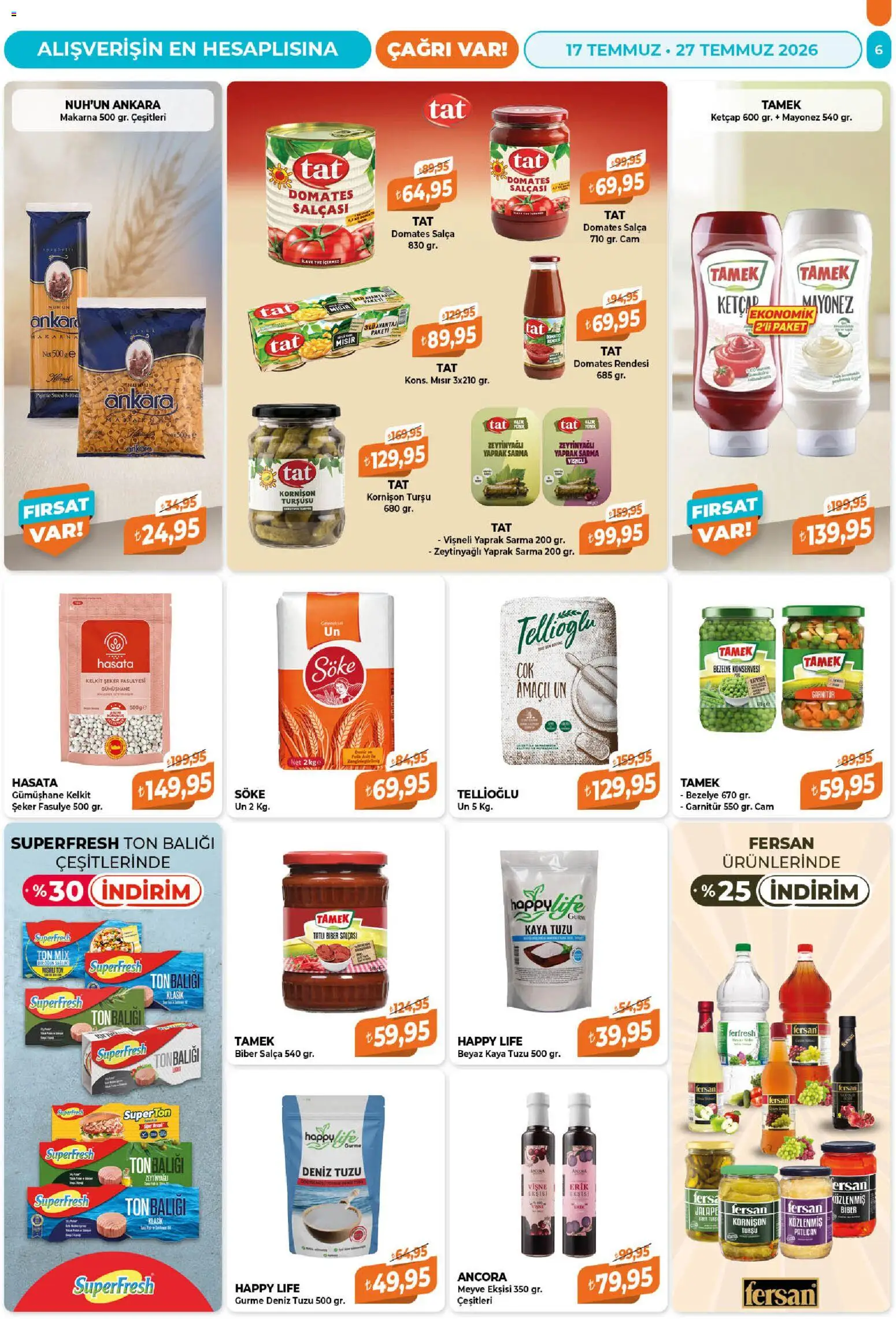 Çağrı Market Katalog - 17 Temmuz 2026 tarihinden itibaren geçerlidir | Sayfa: 6