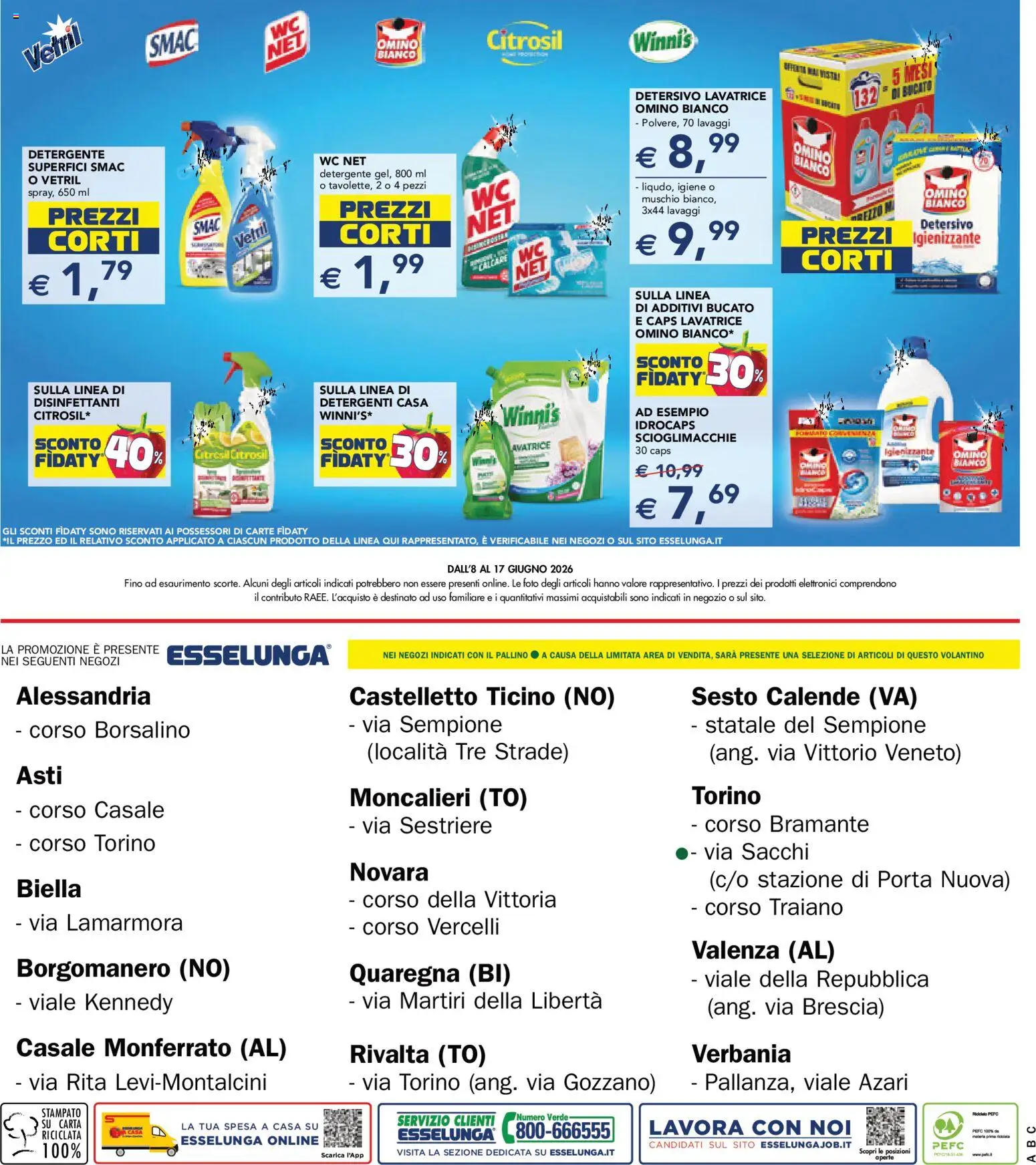 Volantino Esselunga S del 08.06.2026 | Pagina: 28 | Prodotti: Detergente, Lavatrice, WC