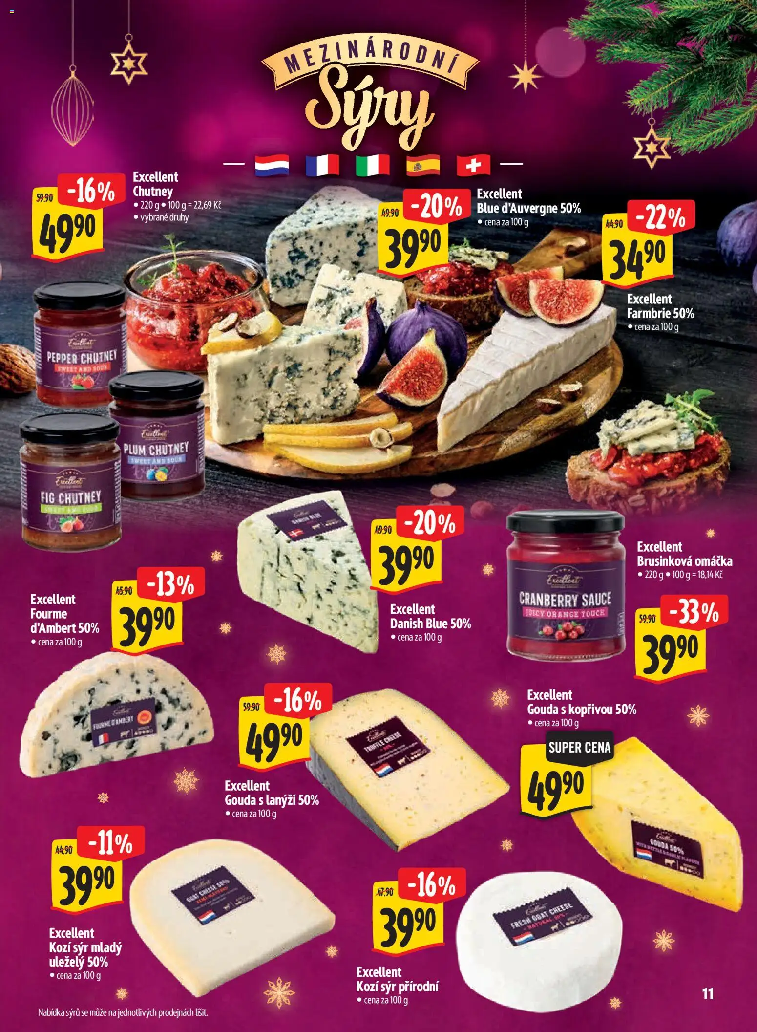Albert leták - Hypermarket Kouzlo Vánoc od 29.10.2026 | Strana: 11 | Produkty: Sýr, Sýry, Brie, Kozí sýr