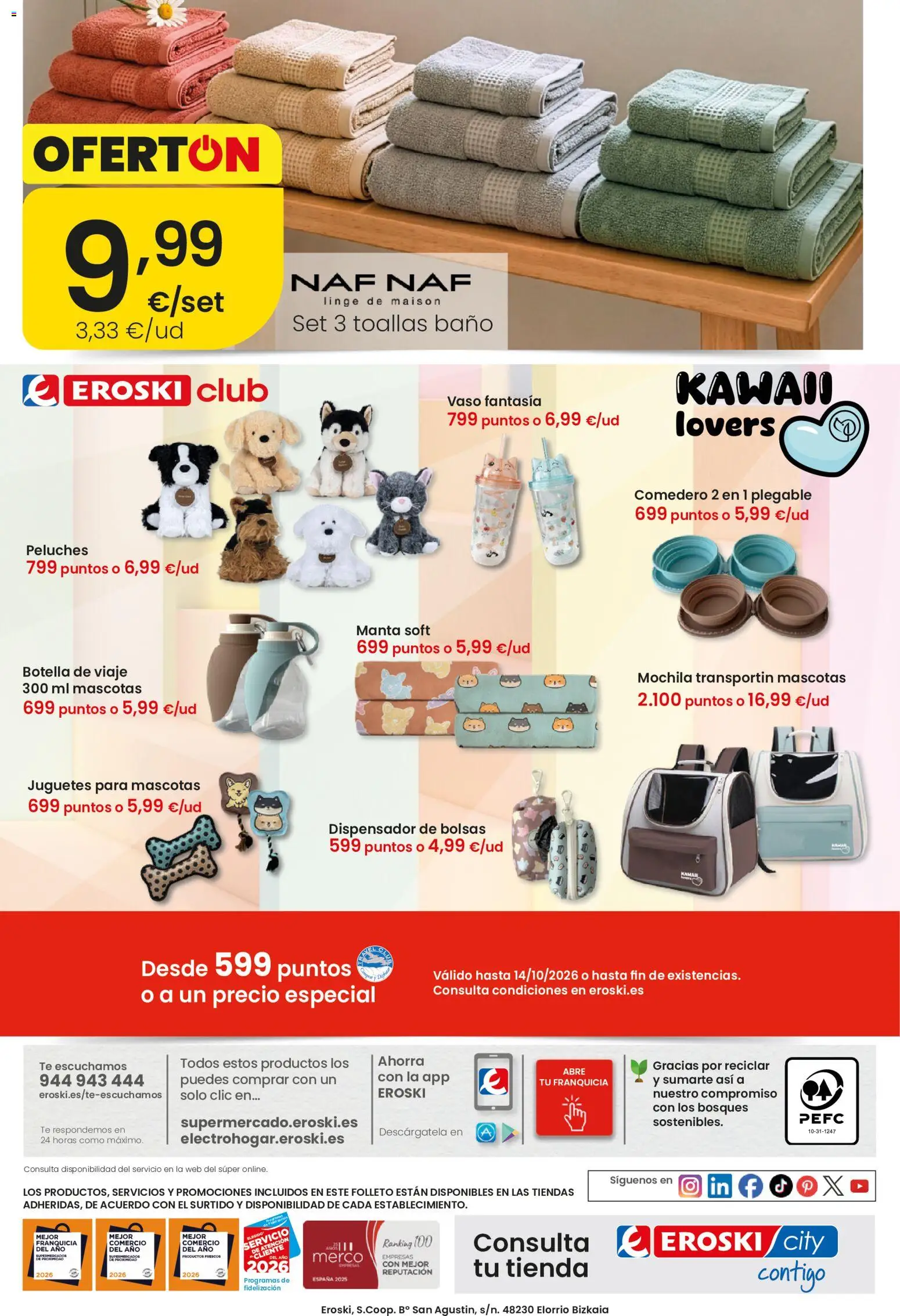 Eroski folleto │ válido desde el 27/08/2026 | Página: 16 | Productos: Mochila, Juguetes, Manta, Peluches