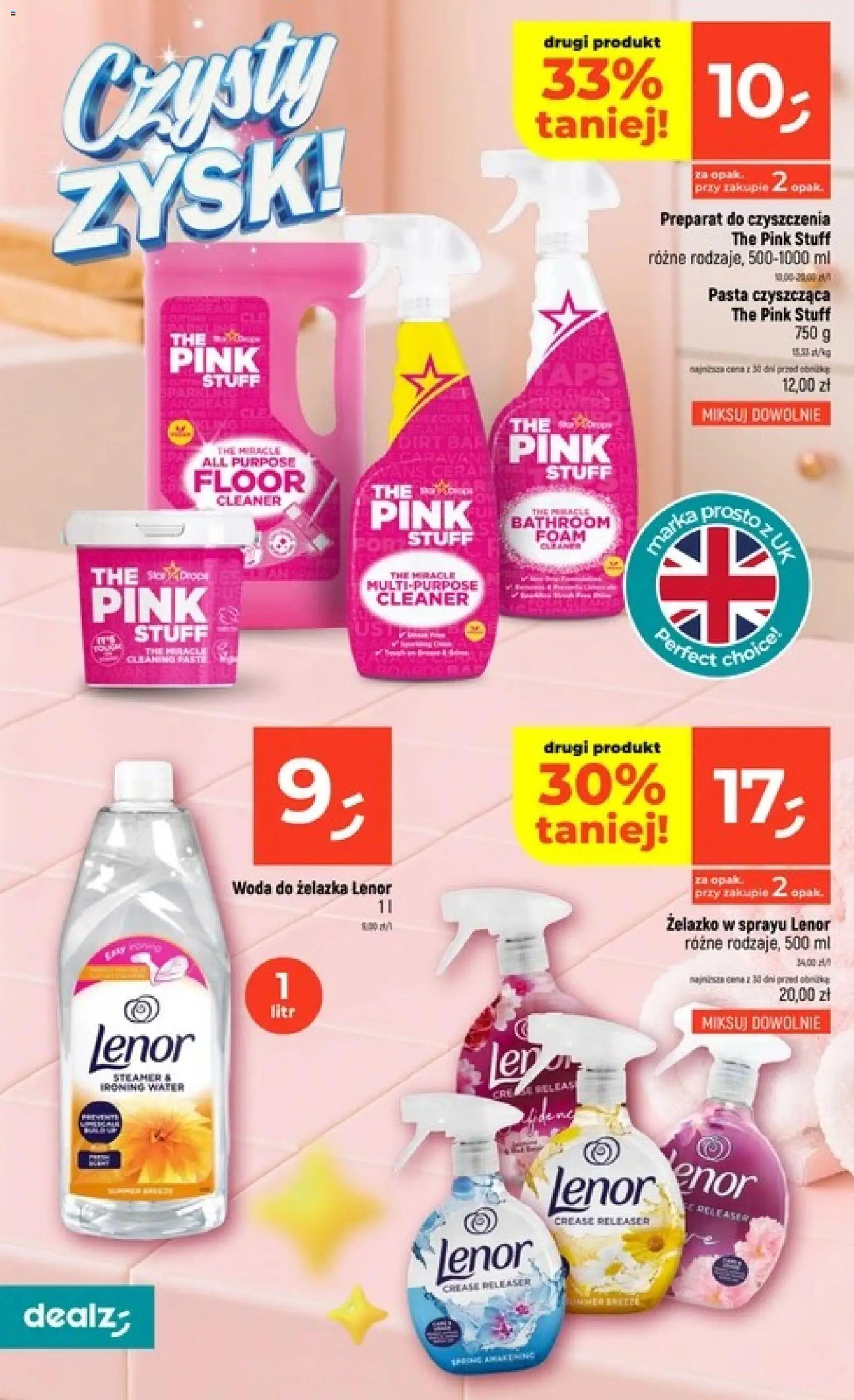 Dealz gazetka - Czysty zysk od 03.09.2026 | Strona: 6 | Produkty: Żelazko, Cleaner, Pasta, Woda