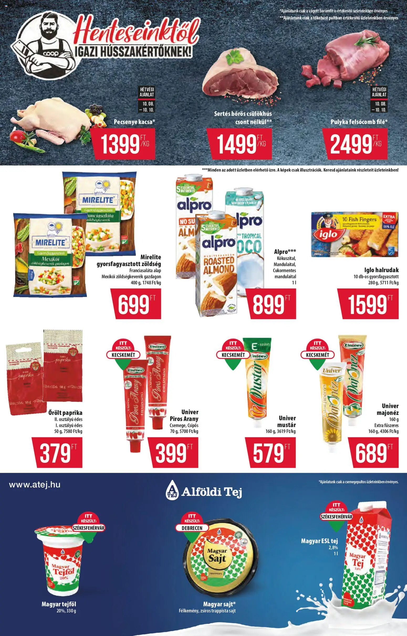 COOP akciós ujság - amely érvényes a következő dátumtól: 2026.10.08. | Oldal: 4 | Termékek: Alpro, Máj, Tej, Majonéz
