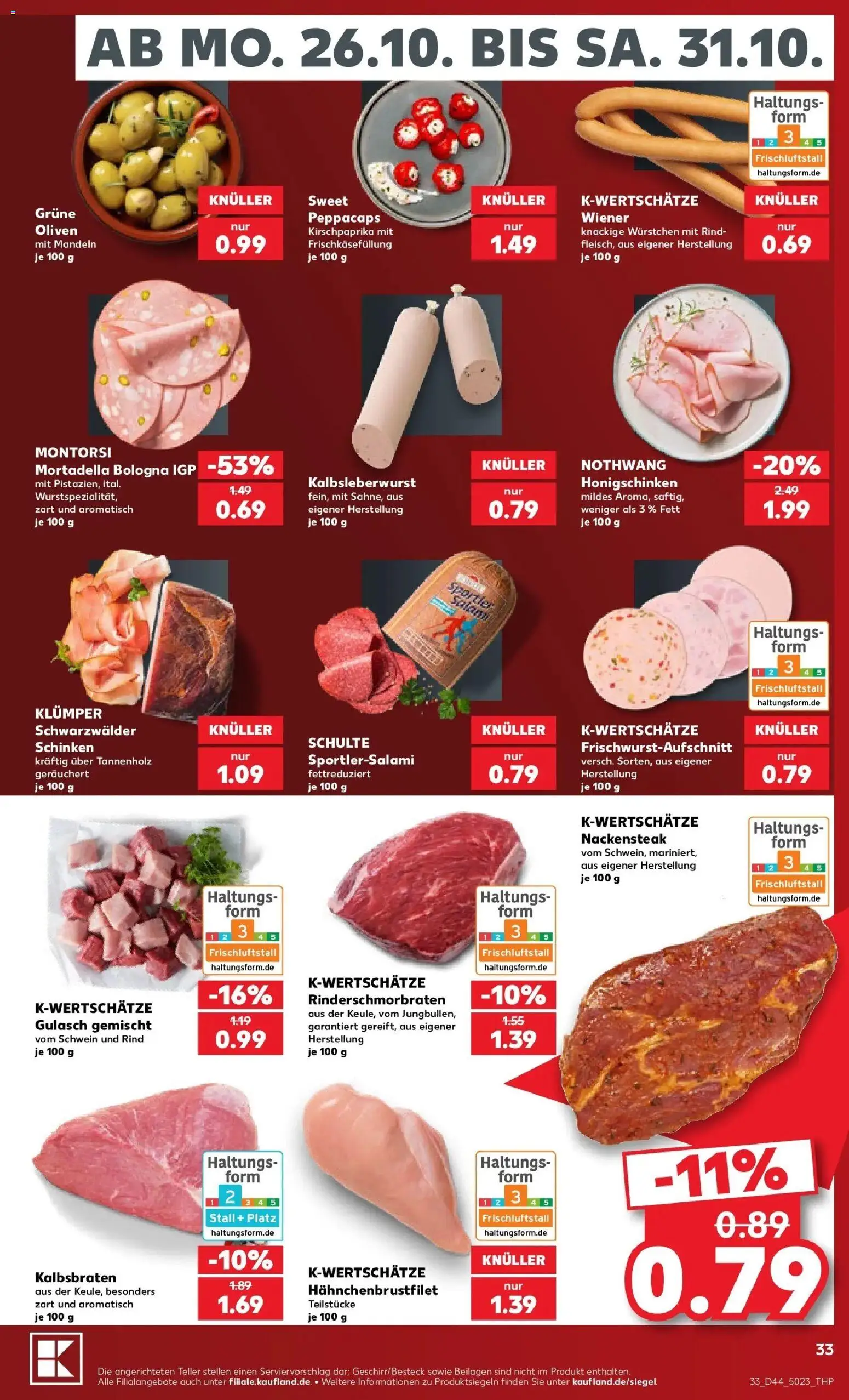 Kaufland Prospekt Völklingen – gültig ab 26.10.2026 | Seite: 37 | Produkte: Beilagen, Gulasch, Salami, Schinken