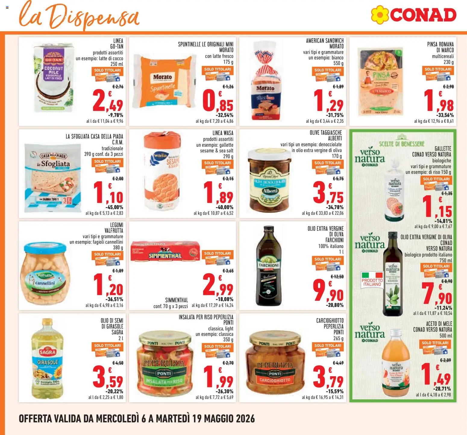 Volantino Conad del 06.05.2026 | Pagina: 14 | Prodotti: Legumi, Cannellini, Olio, Olio di semi di girasole