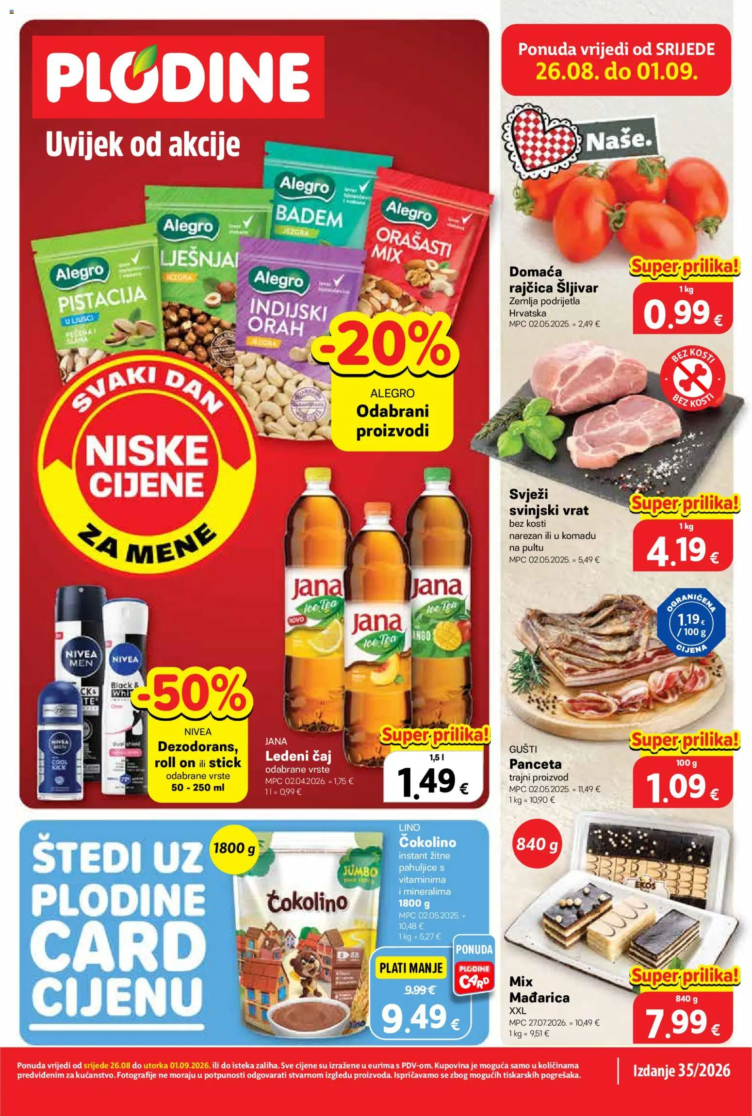 Plodine katalog | vrijedi od 26.08.2026 | Stranica: 1