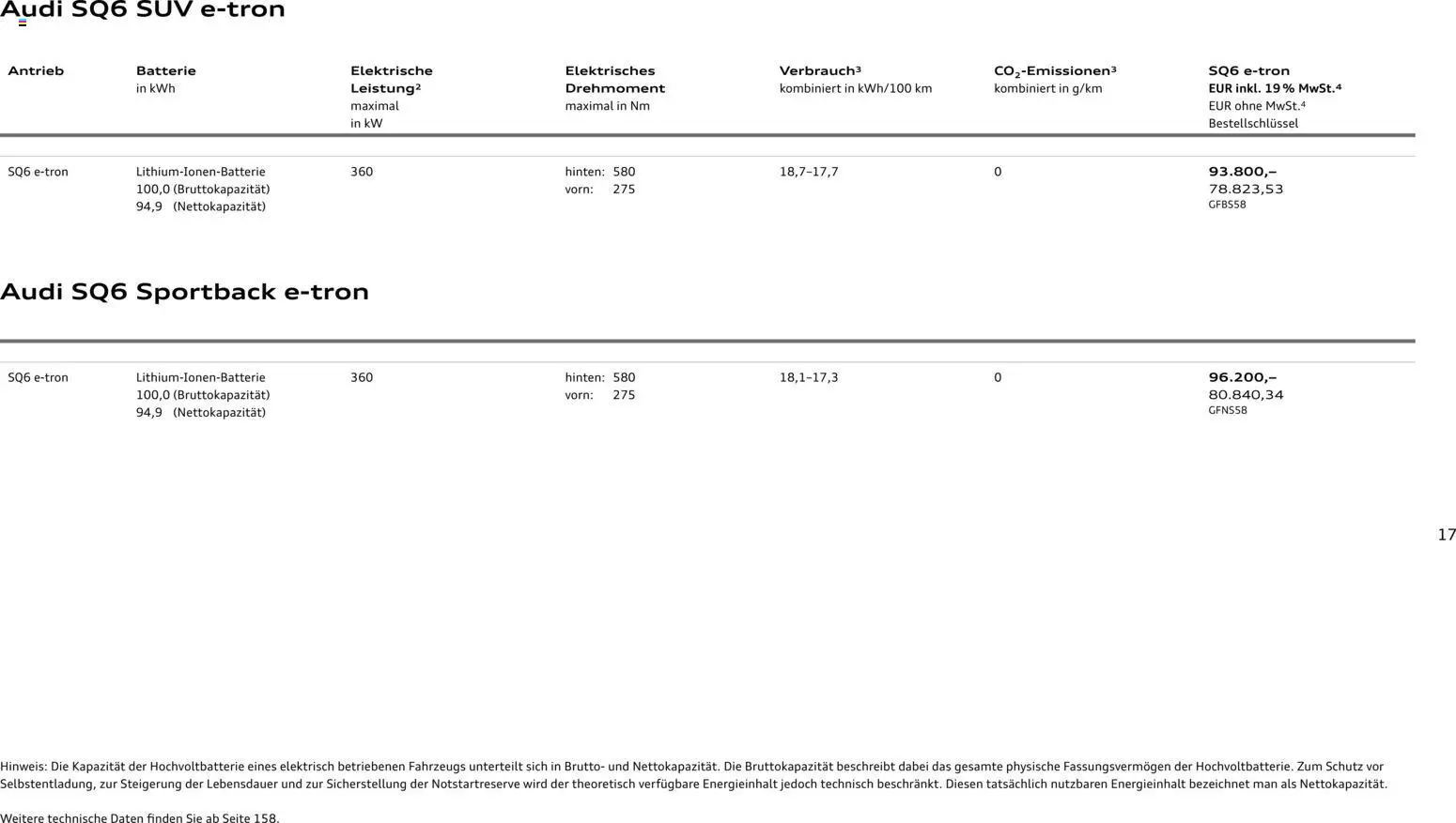 Audi Prospekt – gültig ab 23.06.2026 | Seite: 17 | Produkte: Batterie