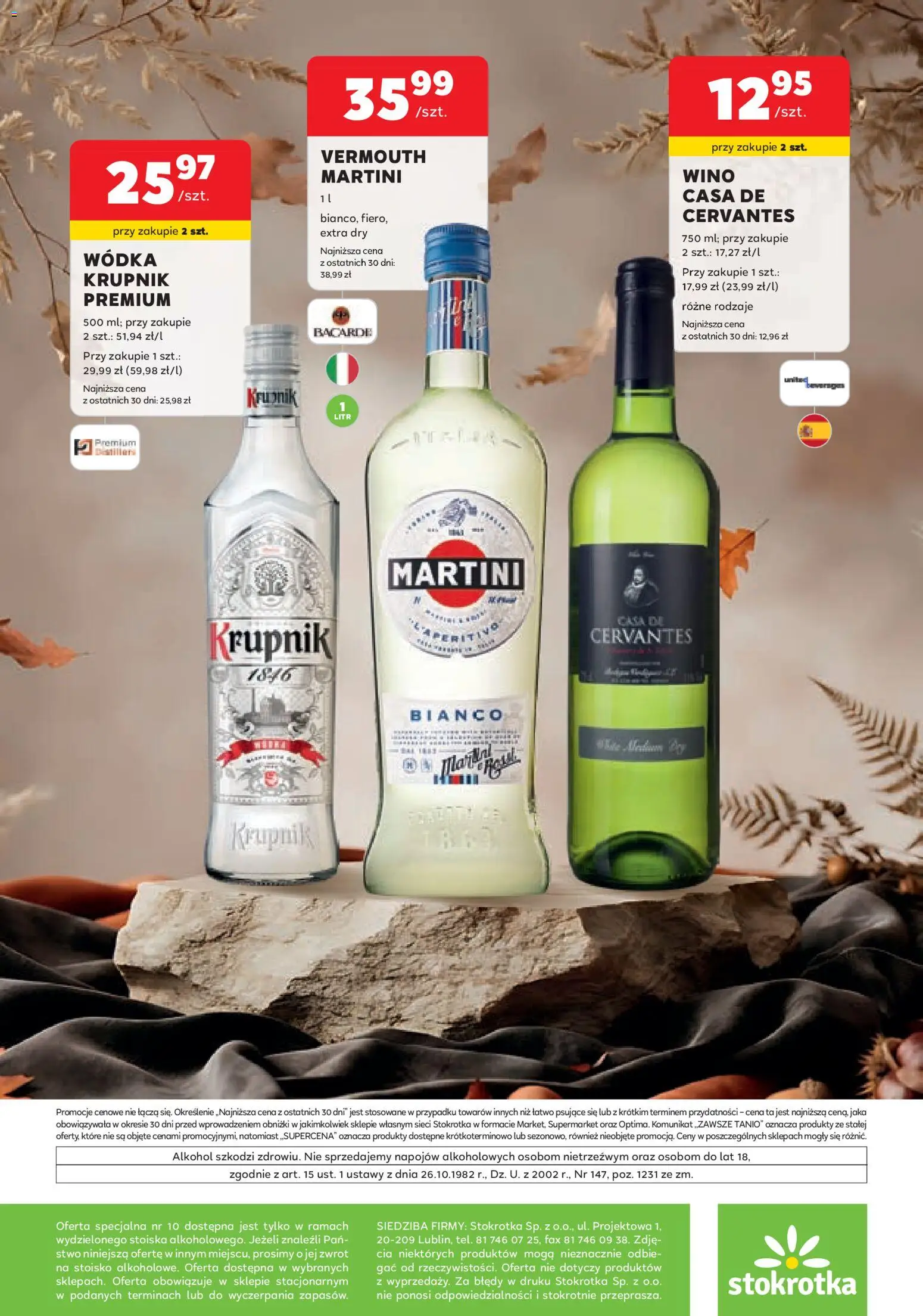 Stokrotka gazetka - Oferta alkoholowa od 03.09.2026 | Strona: 16 | Produkty: Krupnik, Stokrotka, Vermouth, Alkohol