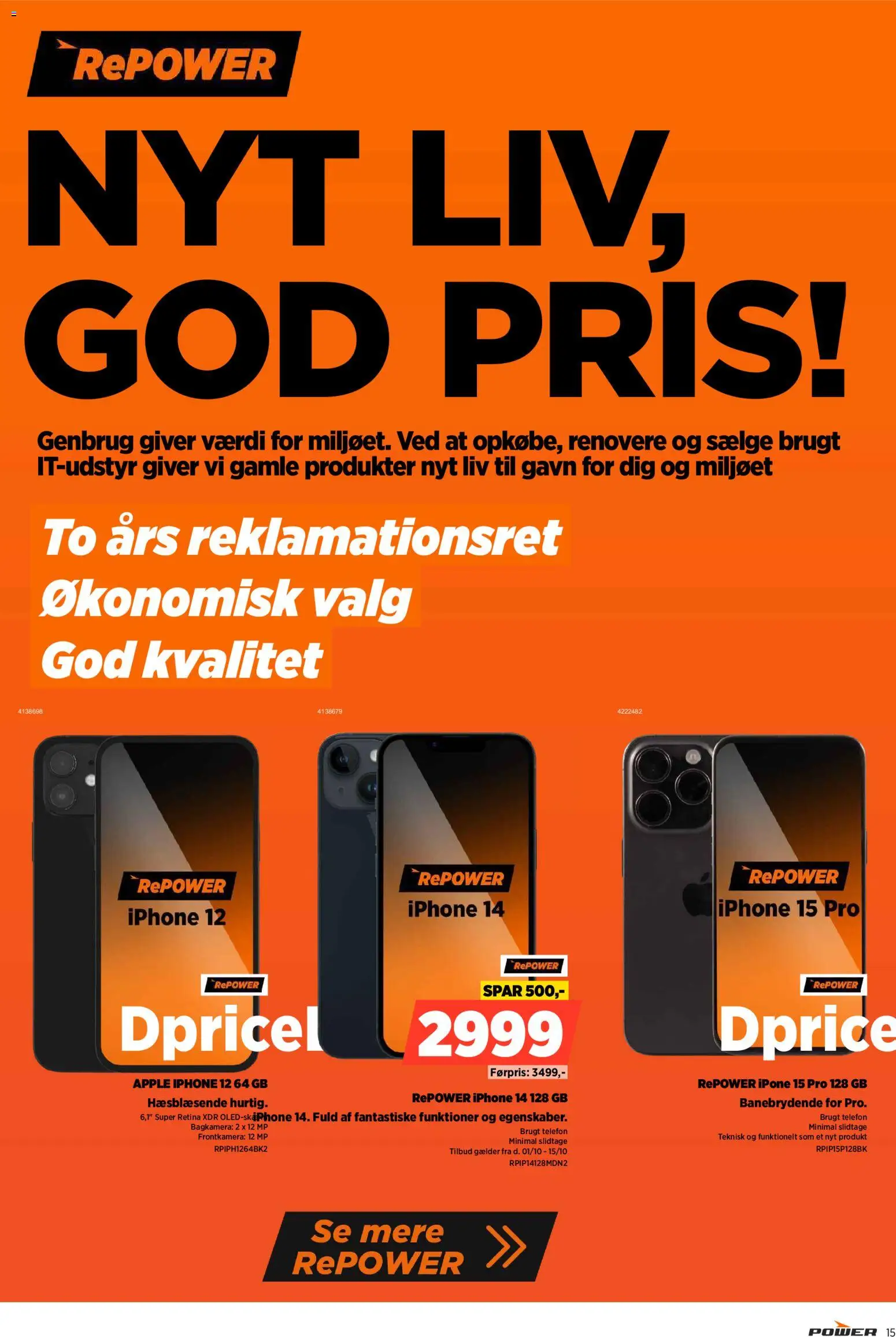 Power tilbudsavis – gyldig fra 09/10/2026 | Side: 15 | Produkter: Telefon, Søm