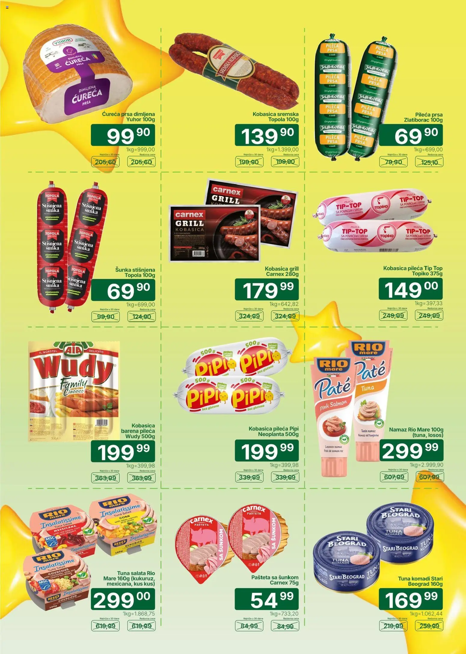 Univerexport katalog - važi od 17.08.2026 | Strana: 2 | Proizvode: Tuna, Salata, Ćureća prsa, Pašteta